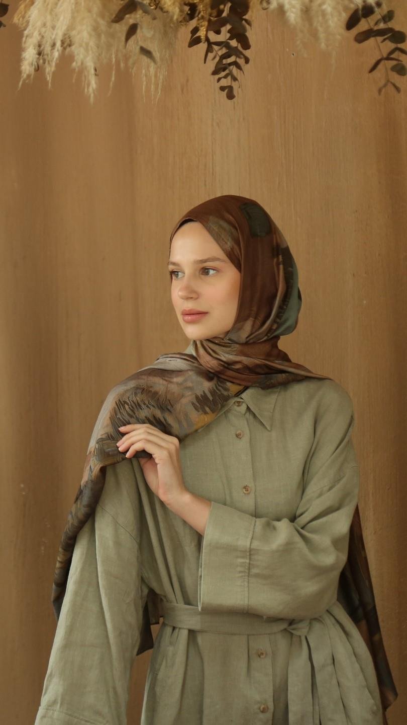 NOVA DESEN ŞAL KAHVE-6