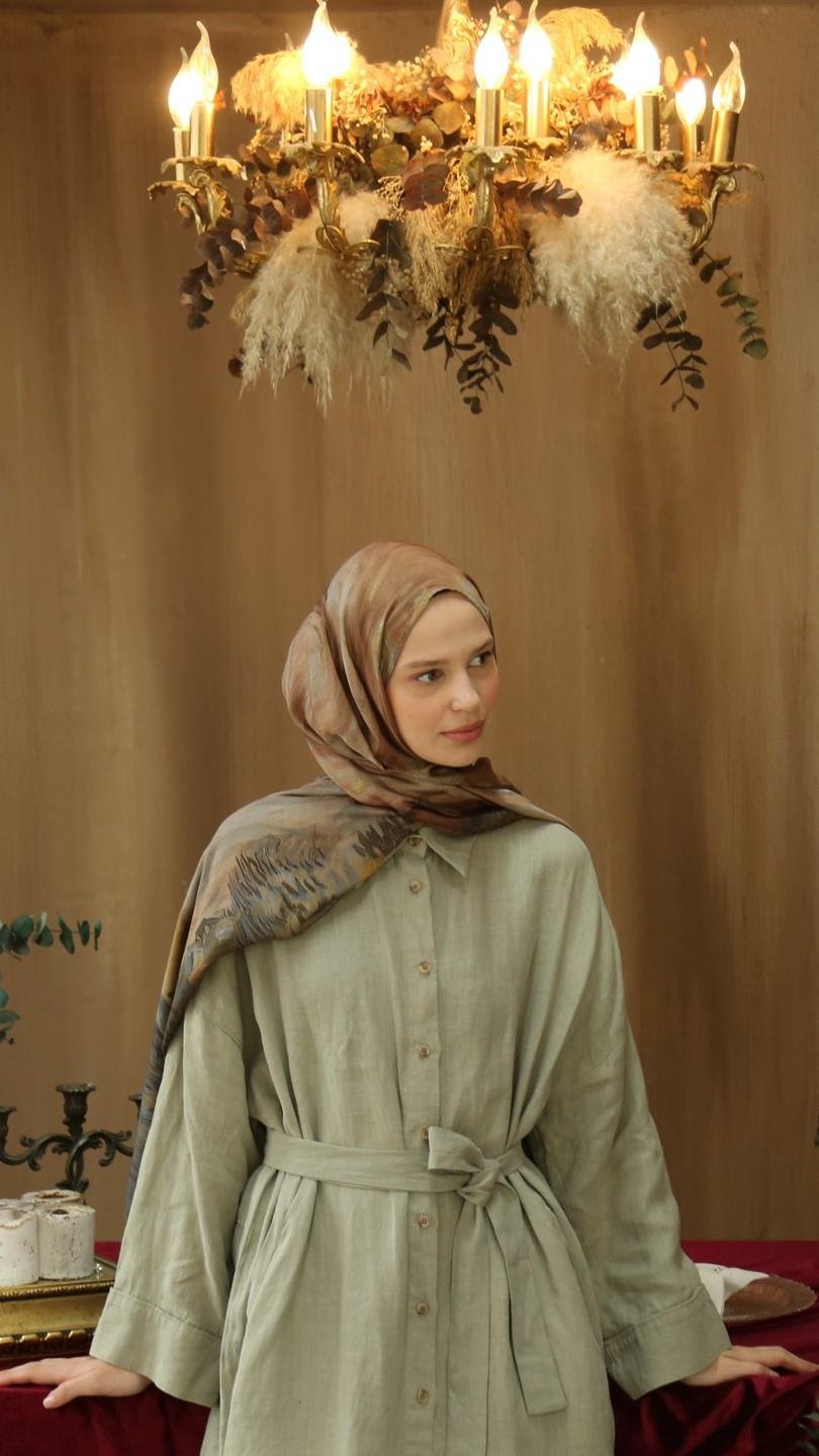 NOVA DESEN ŞAL KAHVE-6