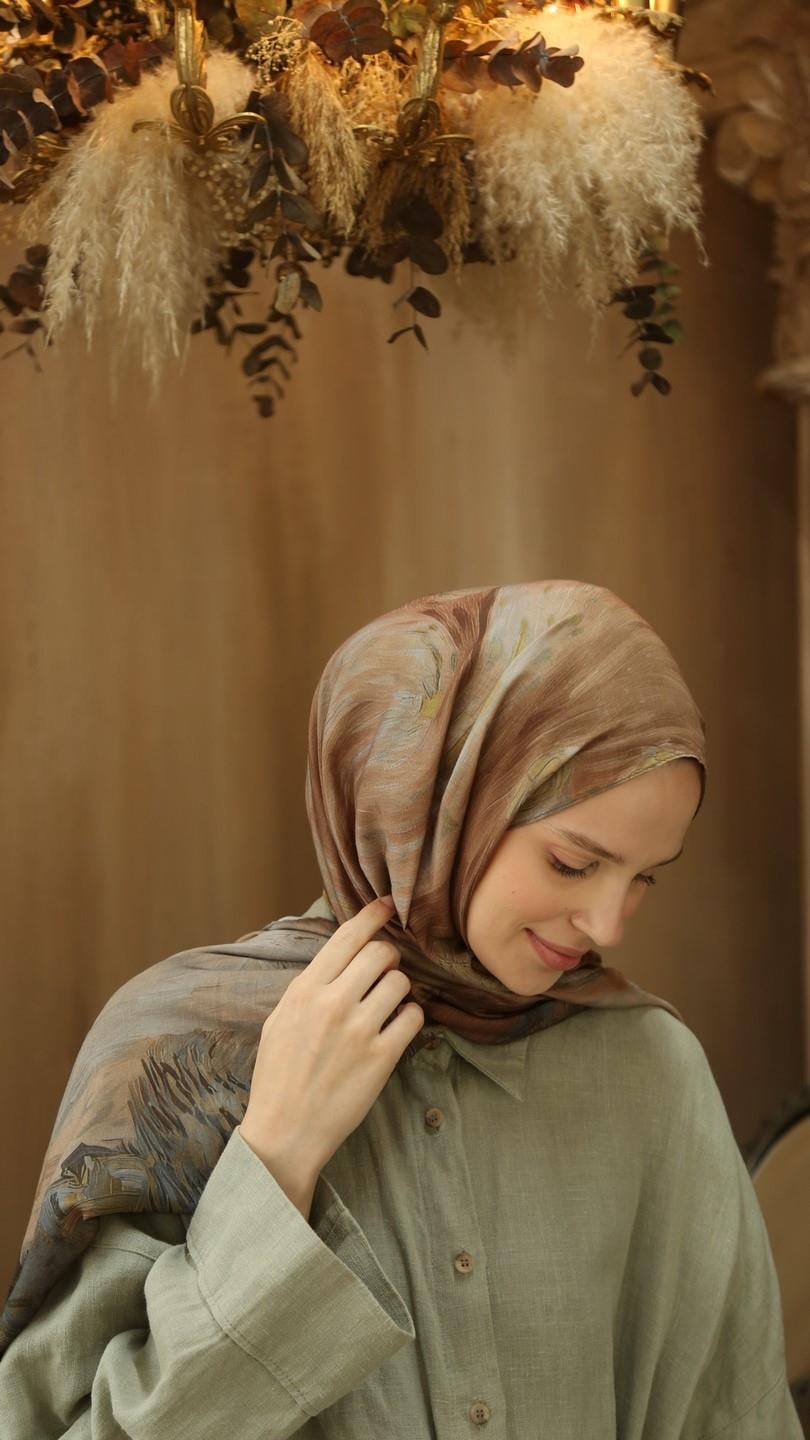 NOVA DESEN ŞAL KAHVE-6