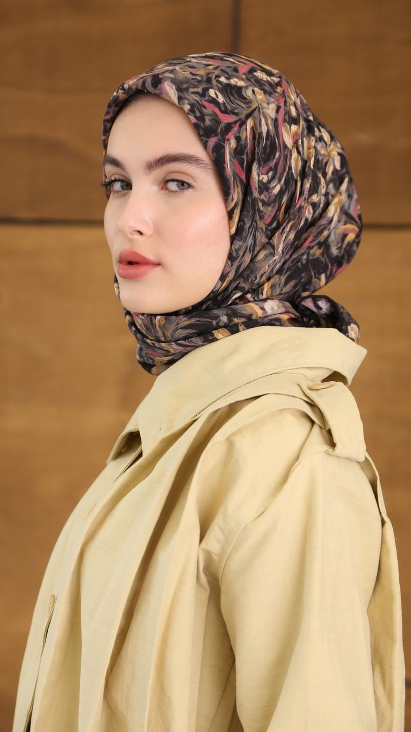 PALM DESEN EŞARP SİYAH