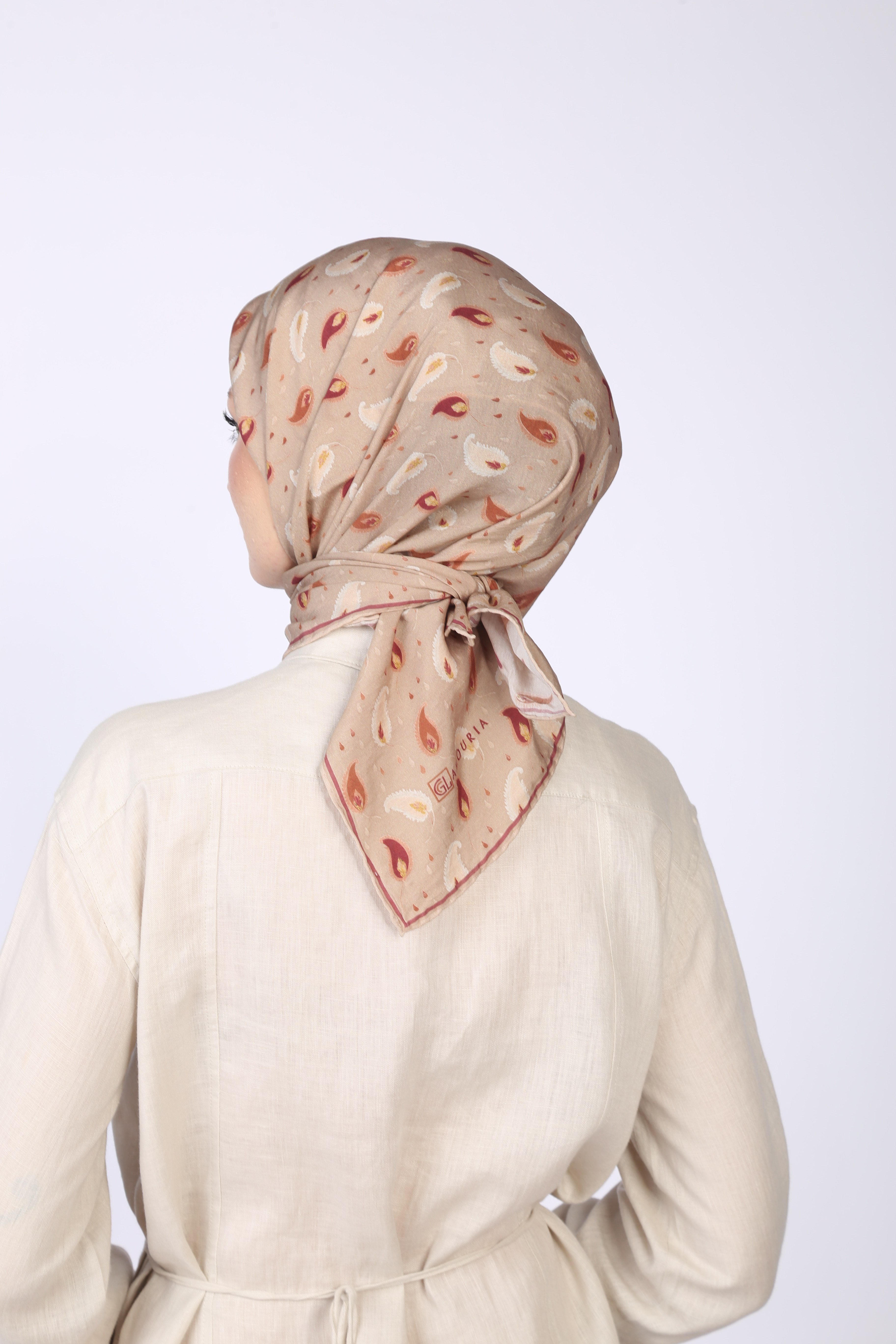 PALU DESEN EŞARP PASTEL BEJ