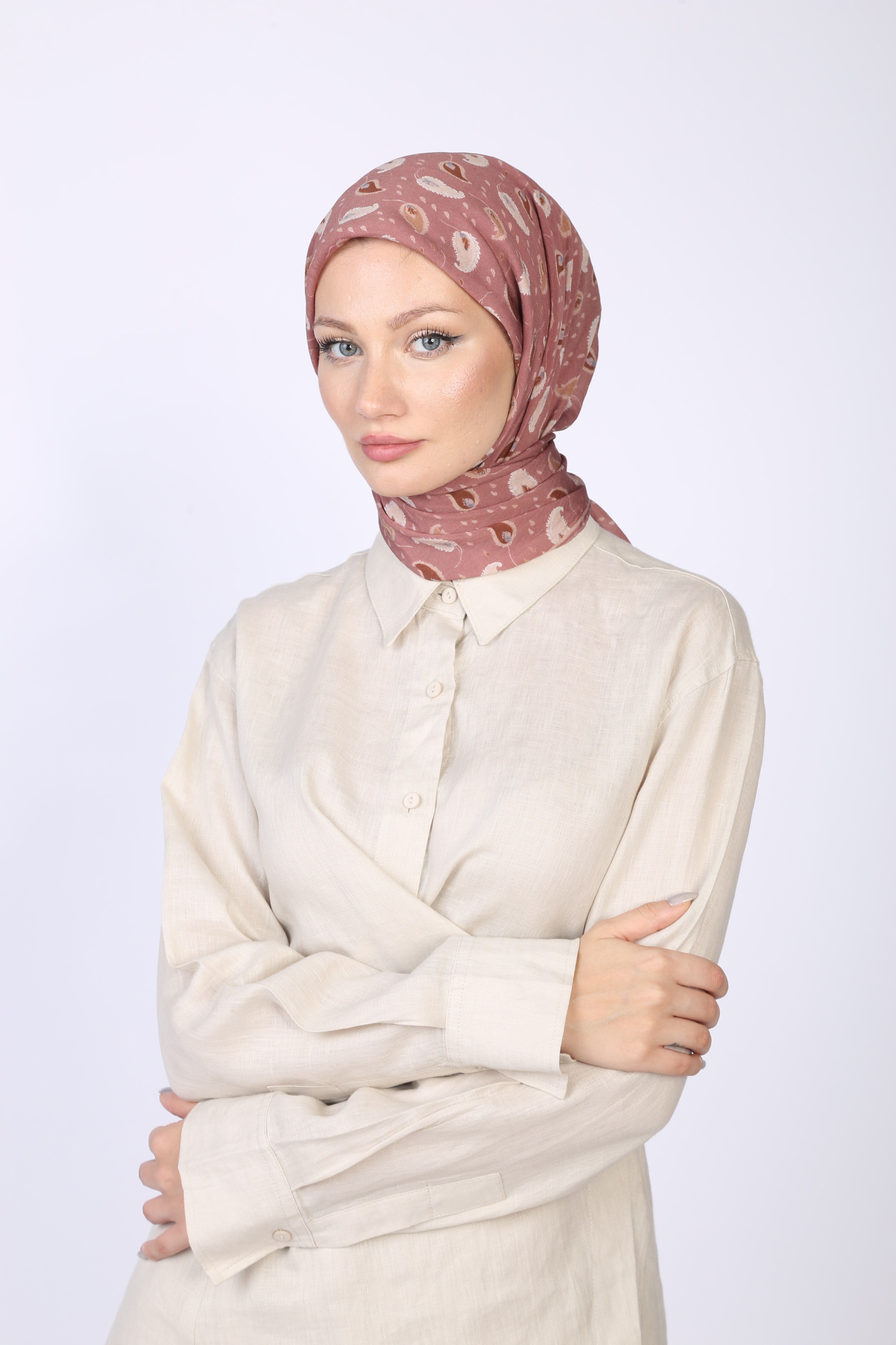 PALU DESEN EŞARP PASTEL PEMBE