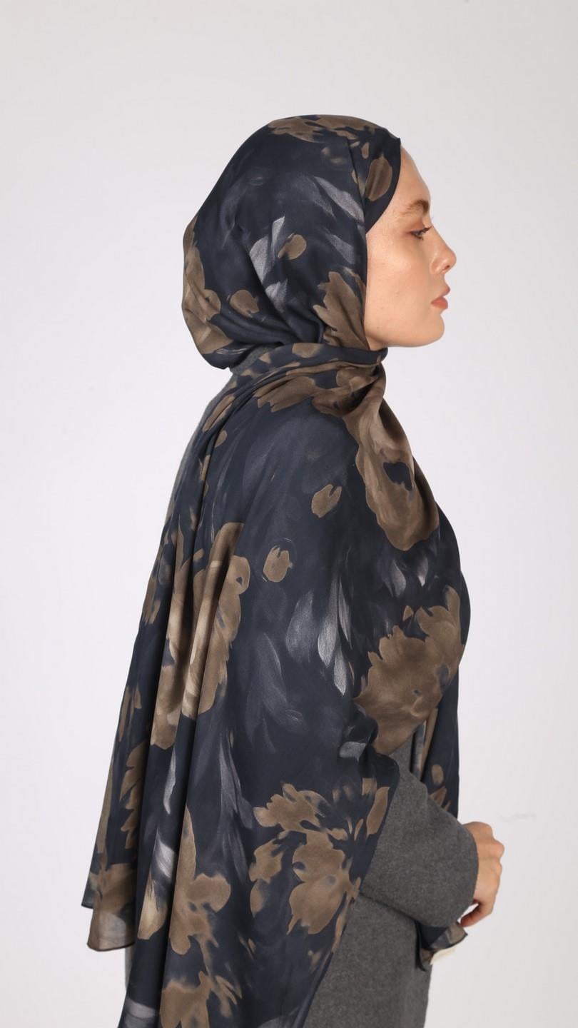 PEONY DESEN ŞAL LACİVERT