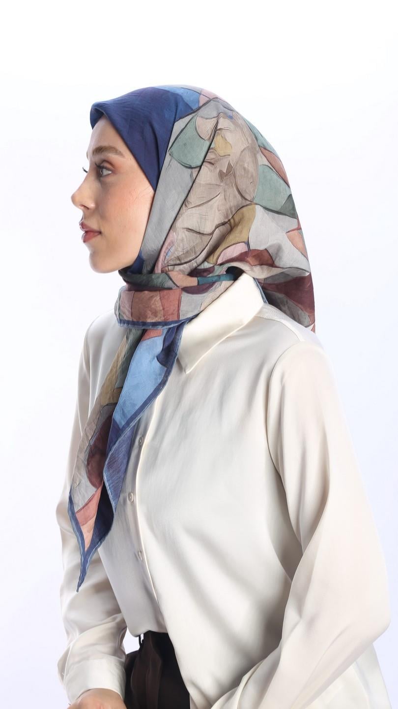 PETRA DESEN EŞARP LACİVERT-1