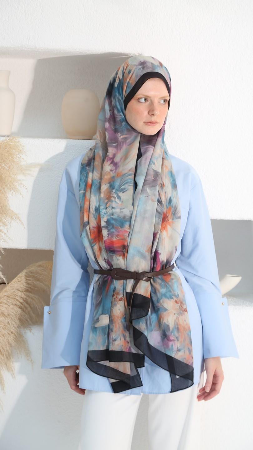 ROSELLE DESEN ŞAL SİYAH-8