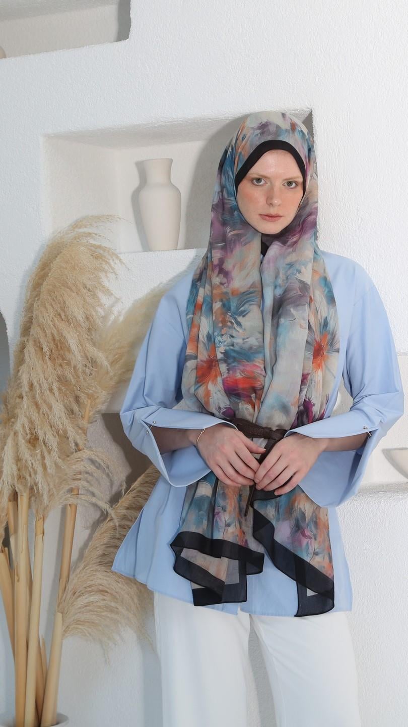 ROSELLE DESEN ŞAL SİYAH-8