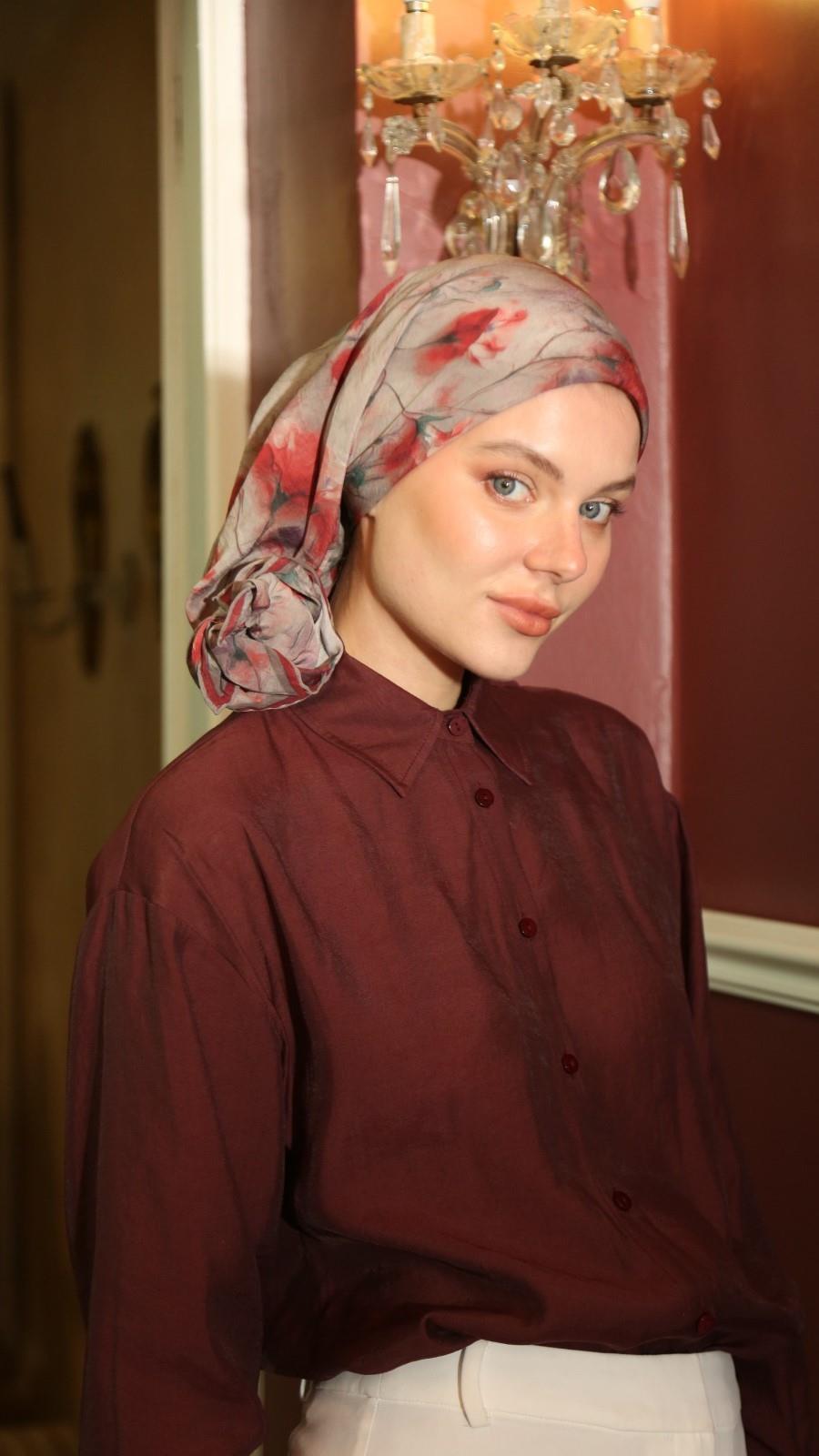 ROSEVELLE DESEN EŞARP KIRMIZI-11