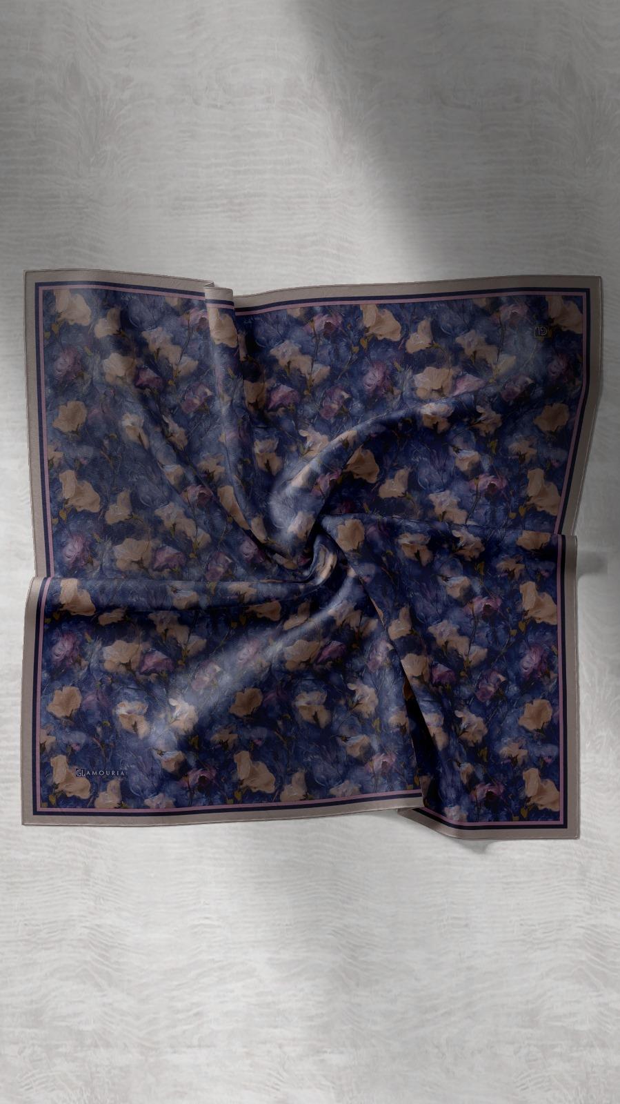 ROSEVELLE DESEN EŞARP LACİVERT-8