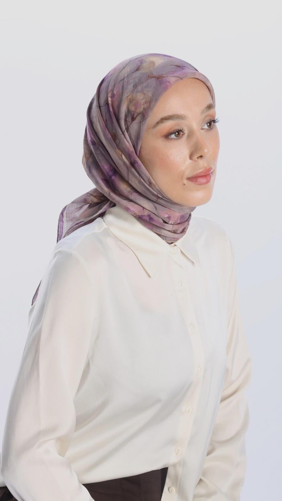 ROSEVELLE DESEN EŞARP MOR-7