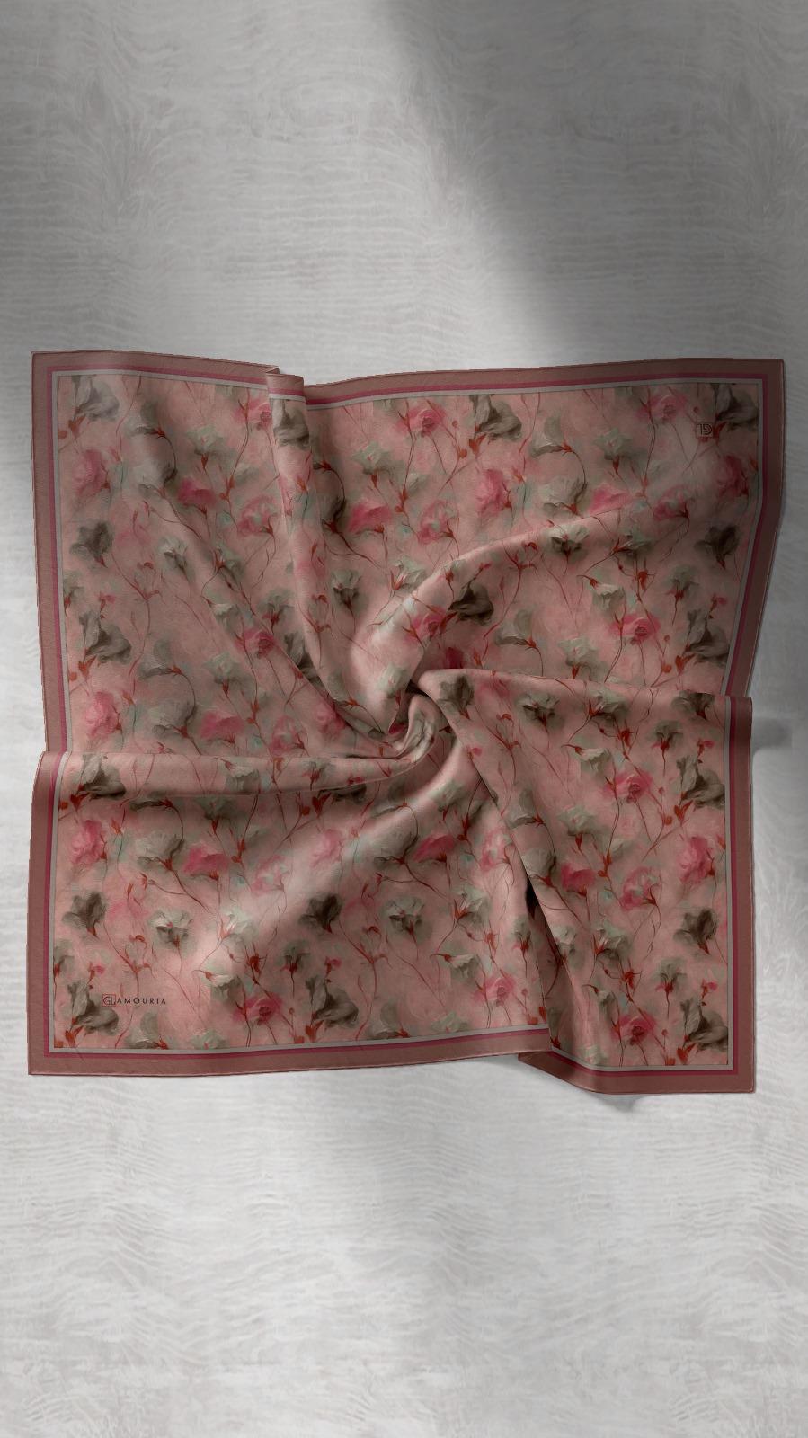 ROSEVELLE DESEN EŞARP PEMBE-9