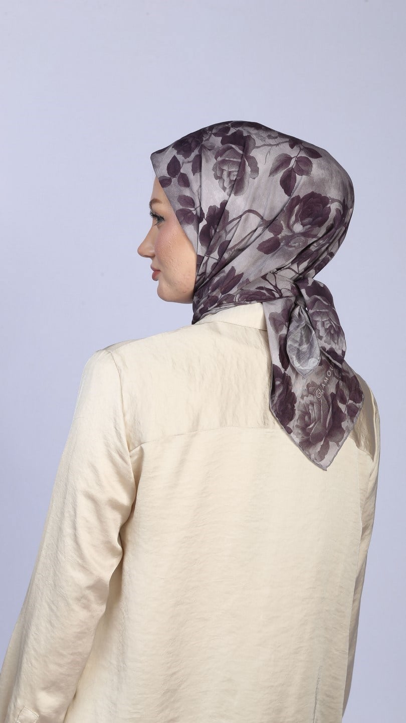 ROZA DESEN EŞARP AMETİST