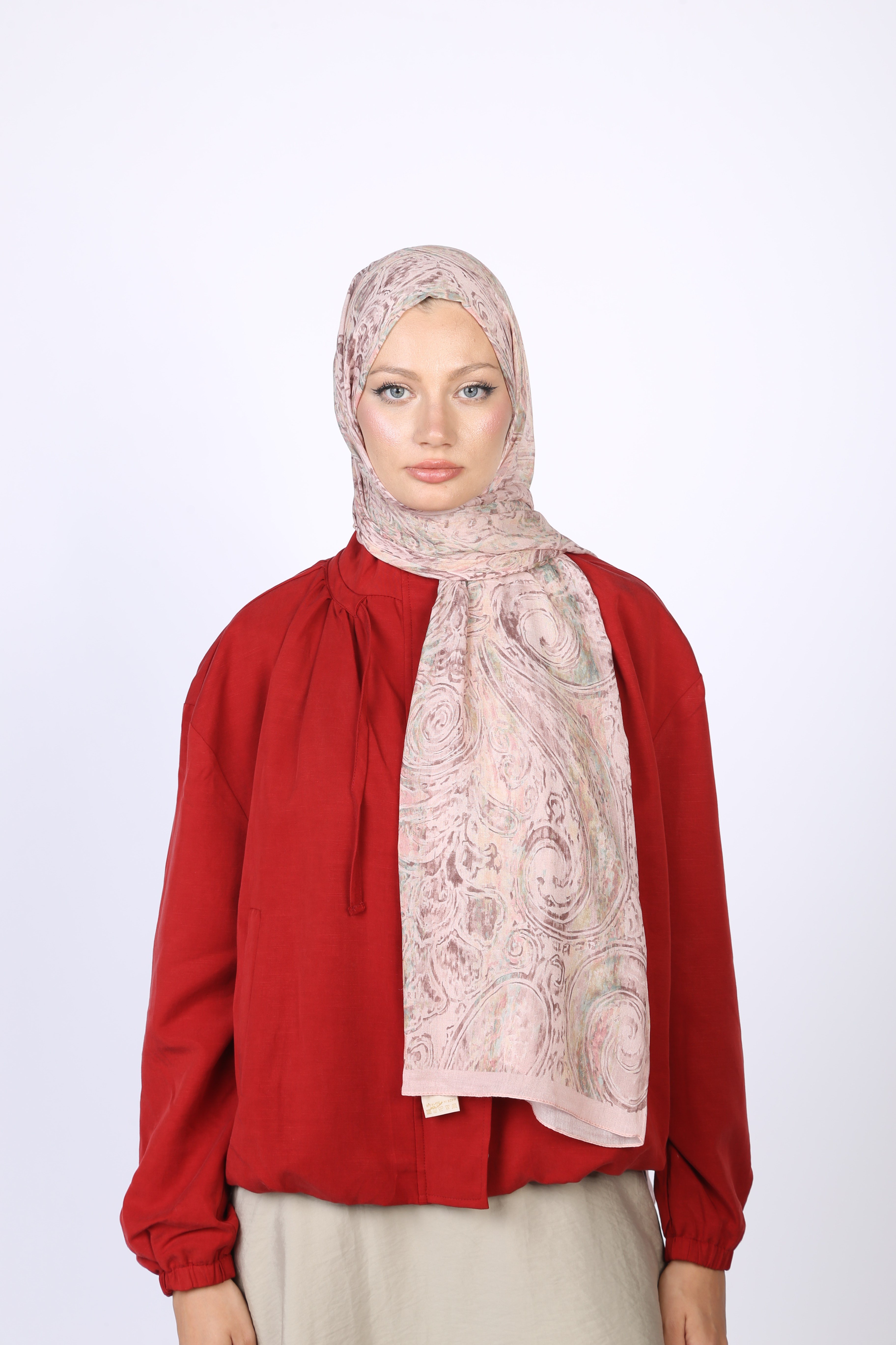 SADA DESEN ŞAL-PEMBE
