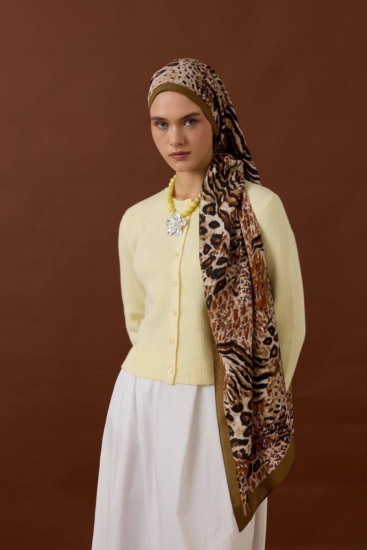 SAVANNA DESEN ŞAL-ZEYTİN YEŞİL