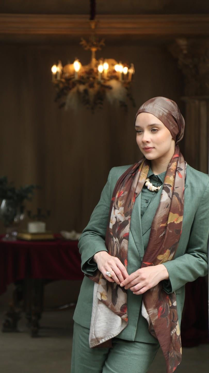 SILVA DESEN ŞAL KAHVE-2