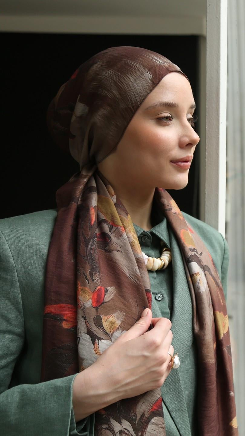 SILVA DESEN ŞAL KAHVE-2
