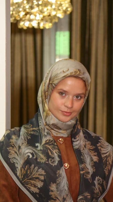 SİONA DESEN EŞARP SARI-2