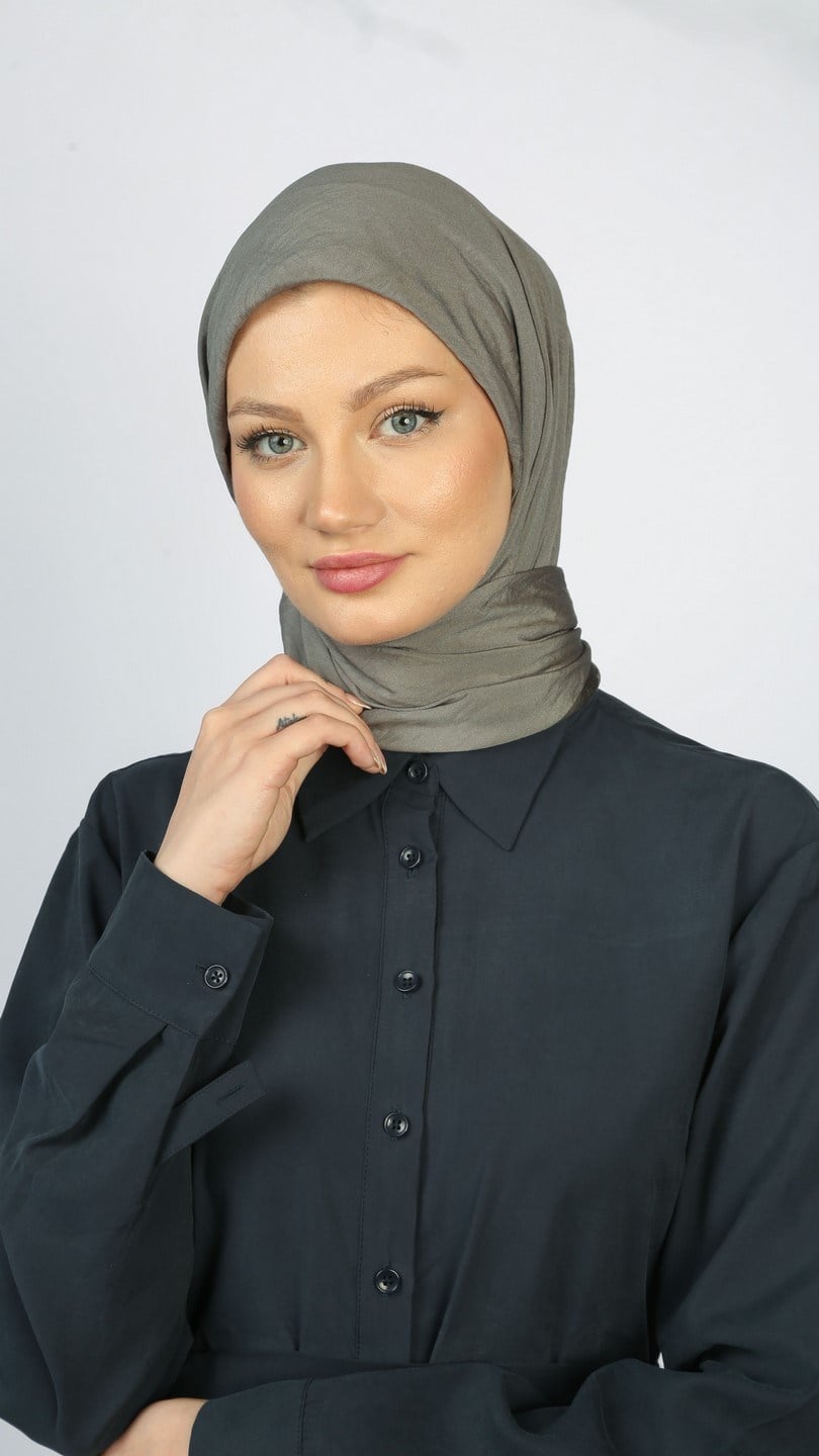 SOFT FRAME DESEN EŞARP GRİ