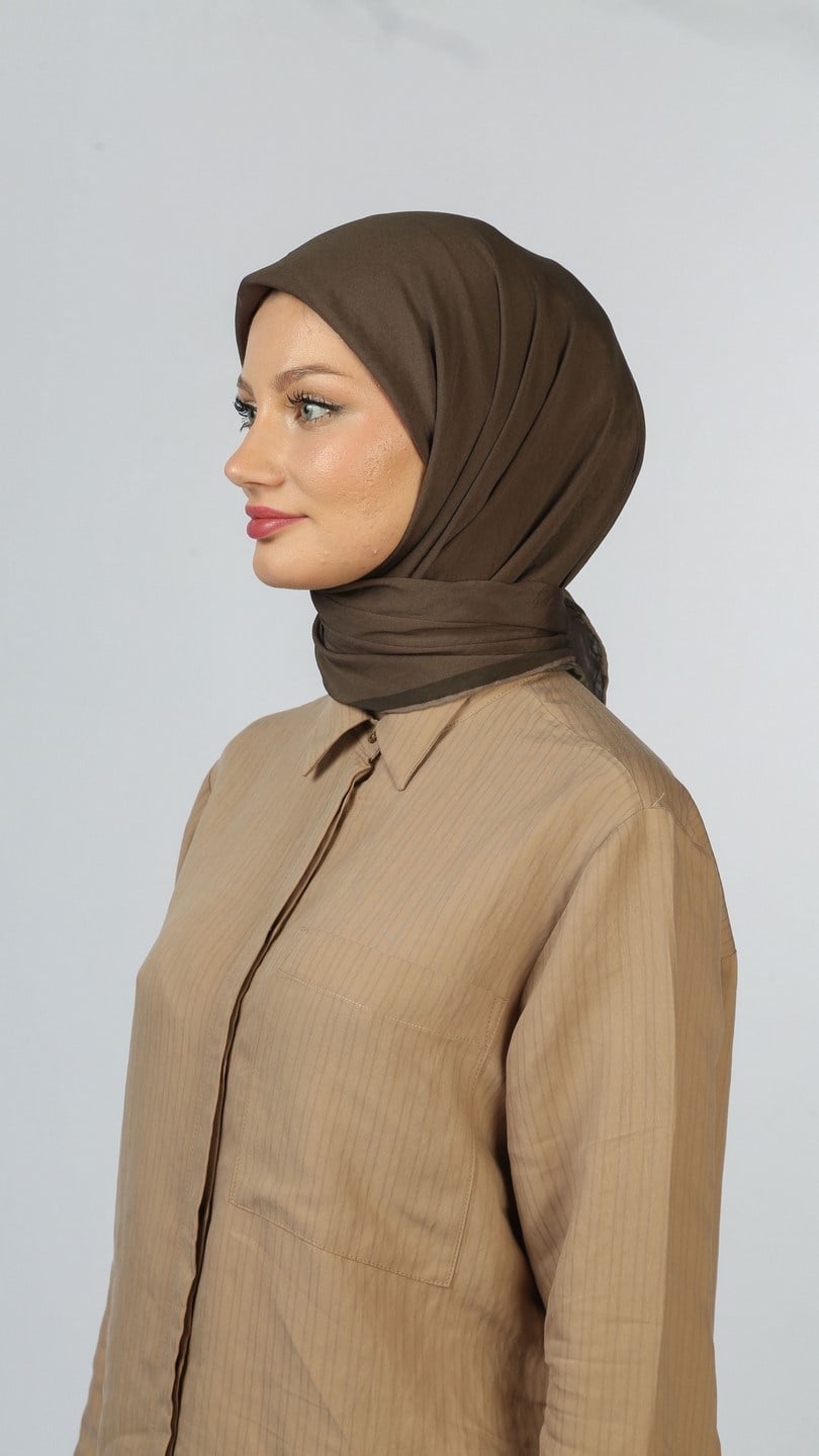 SOFT FRAME DESEN EŞARP KAKAO