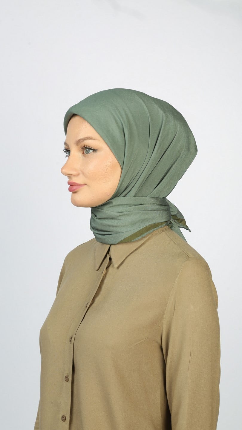 SOFT FRAME DESEN EŞARP SU YEŞİL