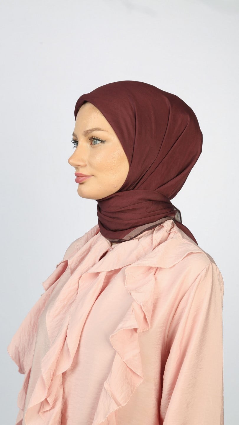 SOFT FRAME DESEN EŞARP VİŞNE