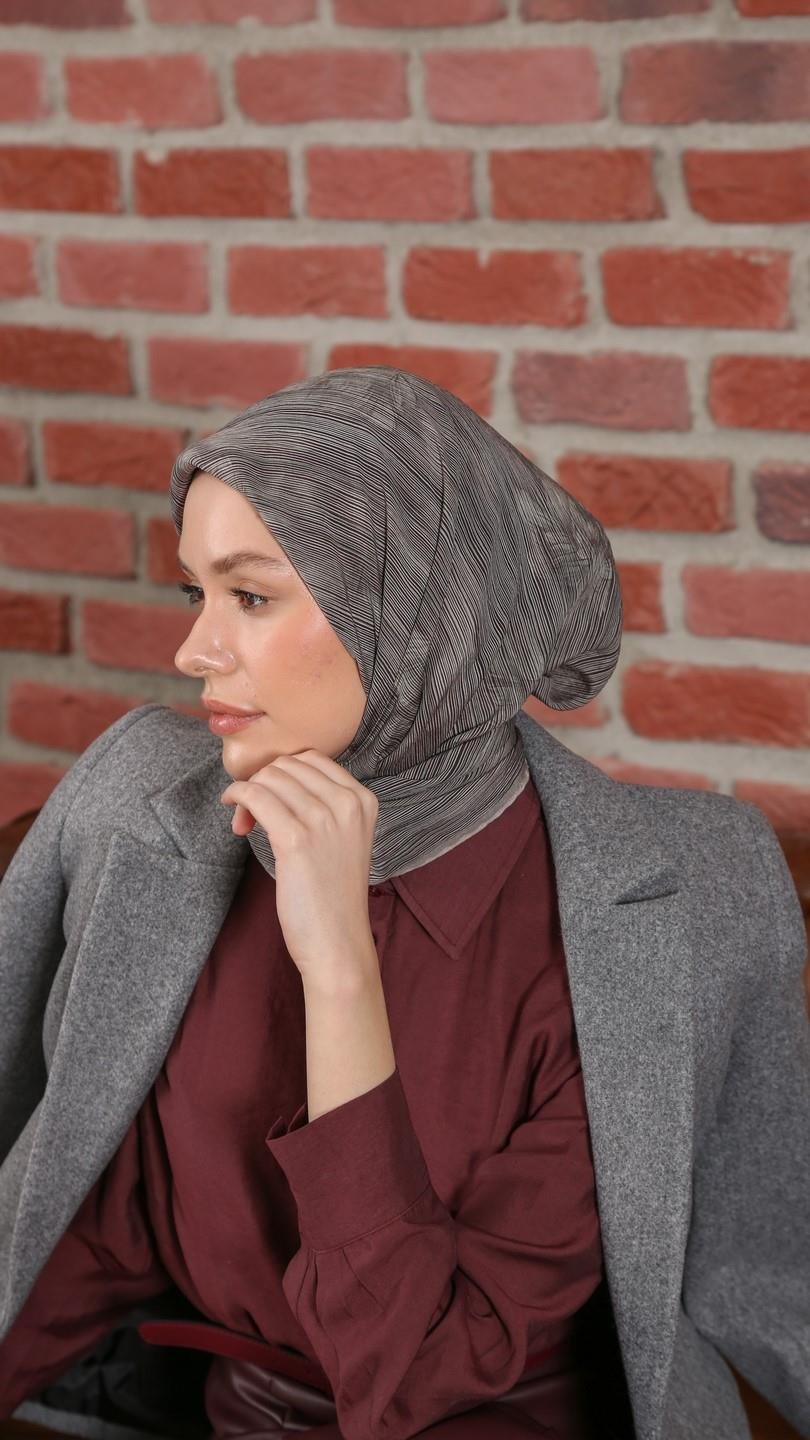 SOLARA DESEN EŞARP VİZON