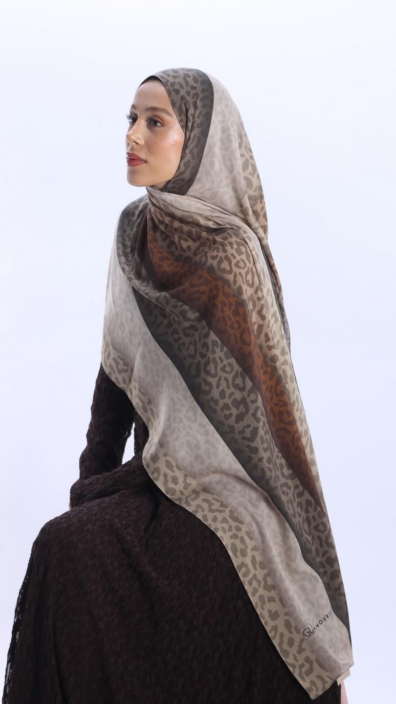TİGORA DESEN ŞAL BEJ-4