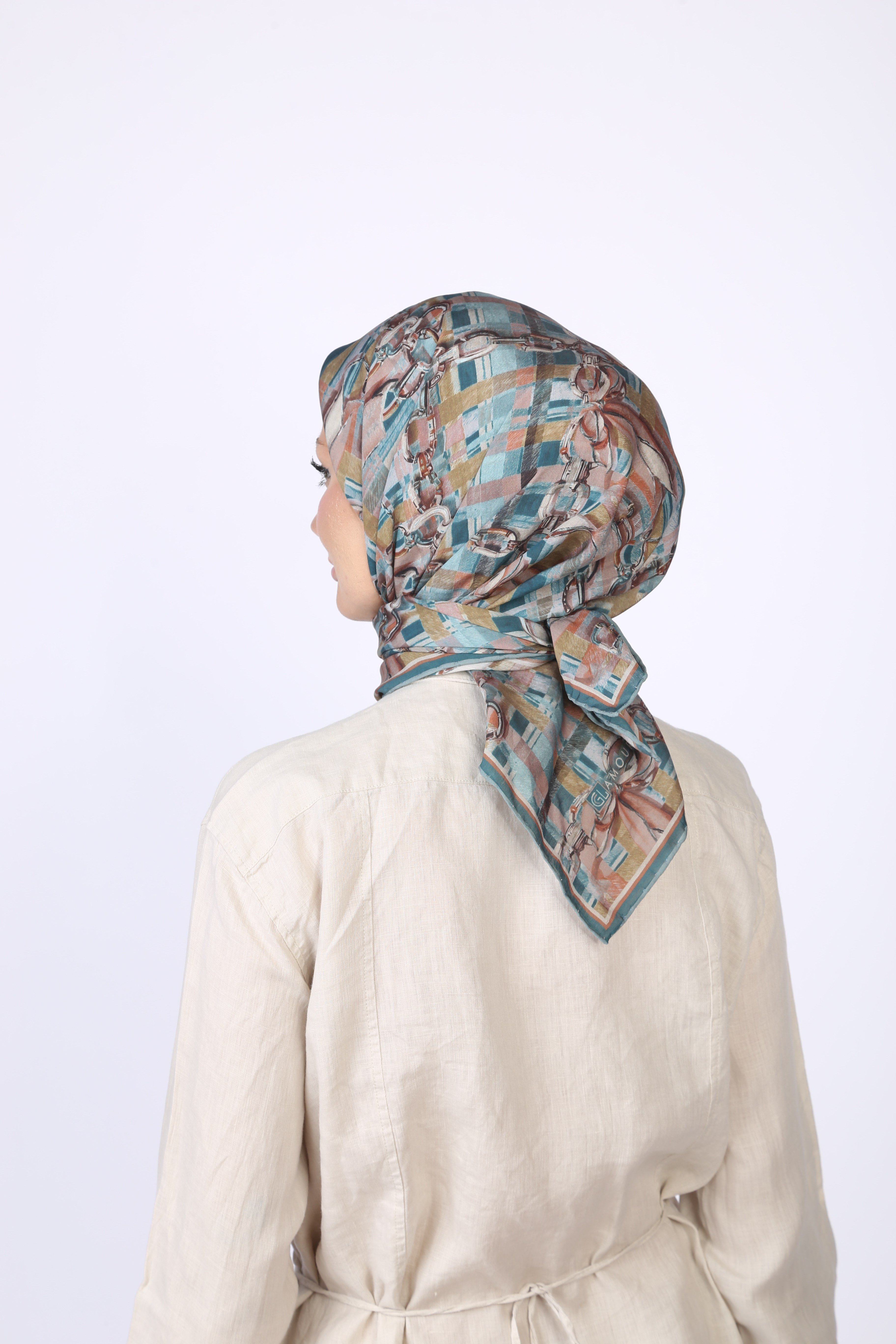 Verona Desen Eşarp Mint Yeşili