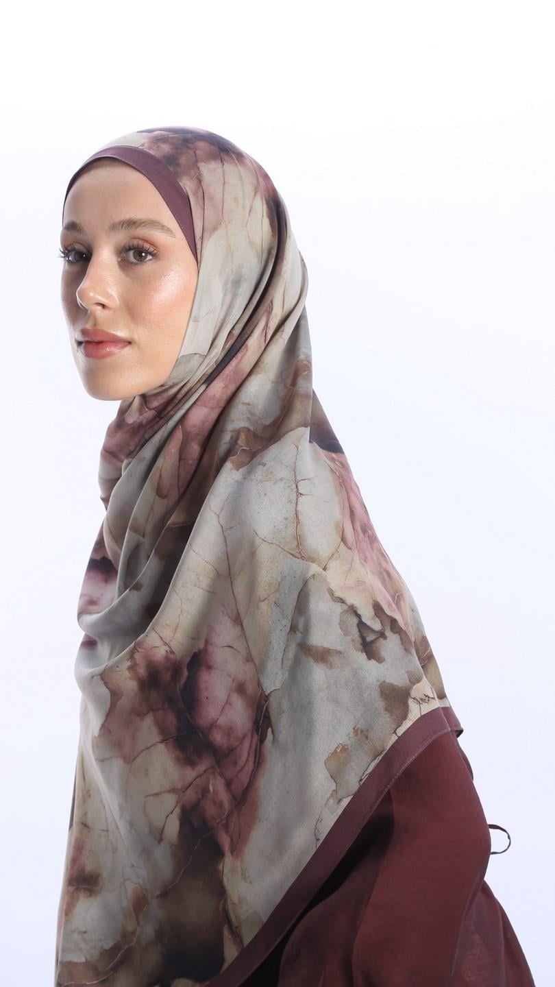 WHİSPER DESEN ŞAL BORDO-3
