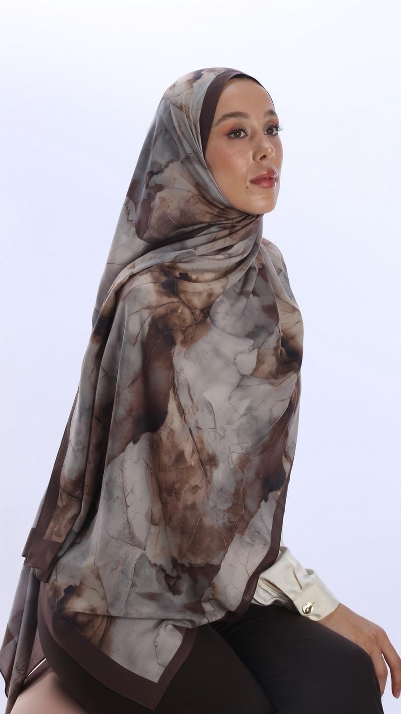WHİSPER DESEN ŞAL KAHVE-2