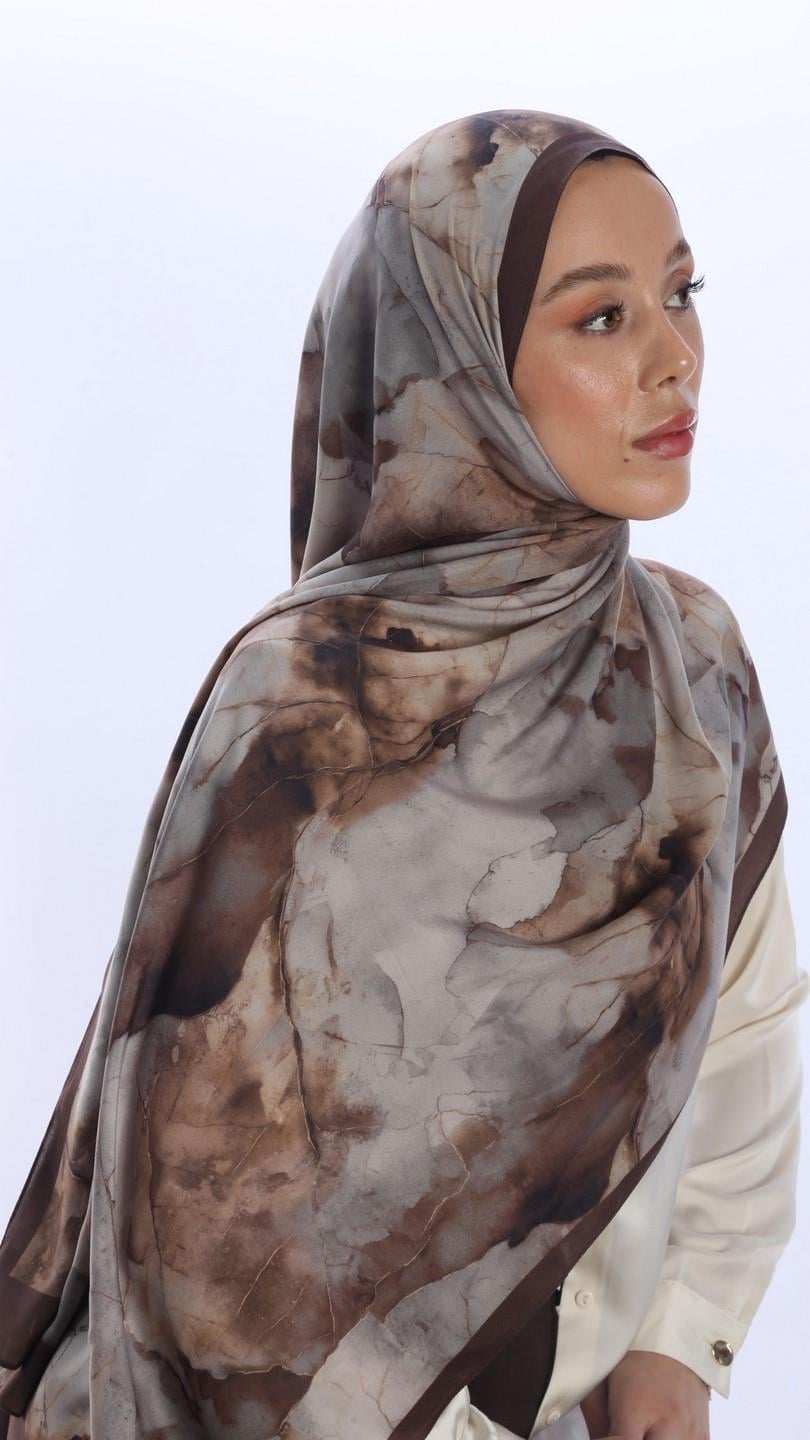 WHİSPER DESEN ŞAL KAHVE-2