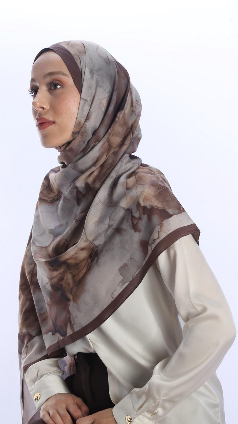 WHİSPER DESEN ŞAL KAHVE-2
