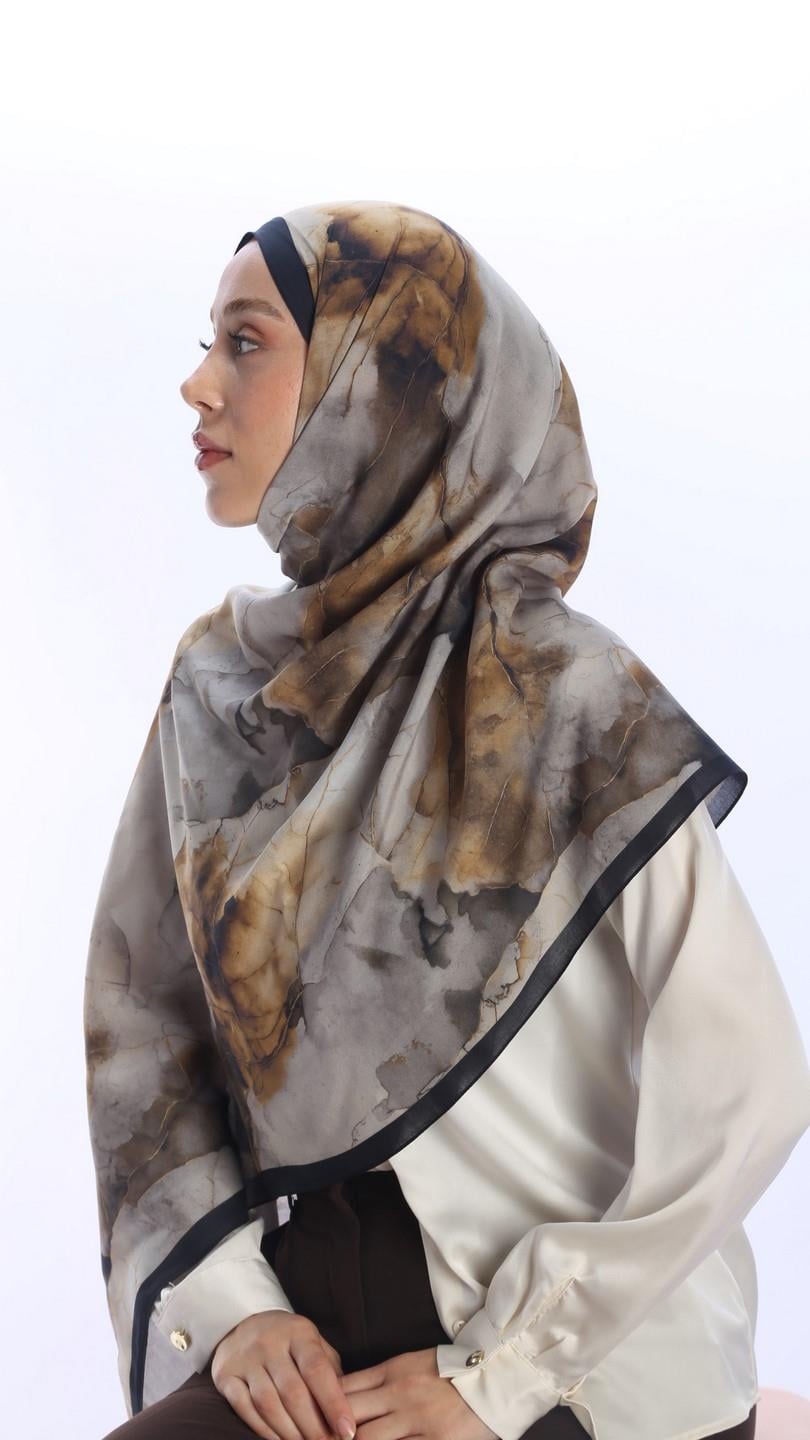 WHİSPER DESEN ŞAL SİYAH-5