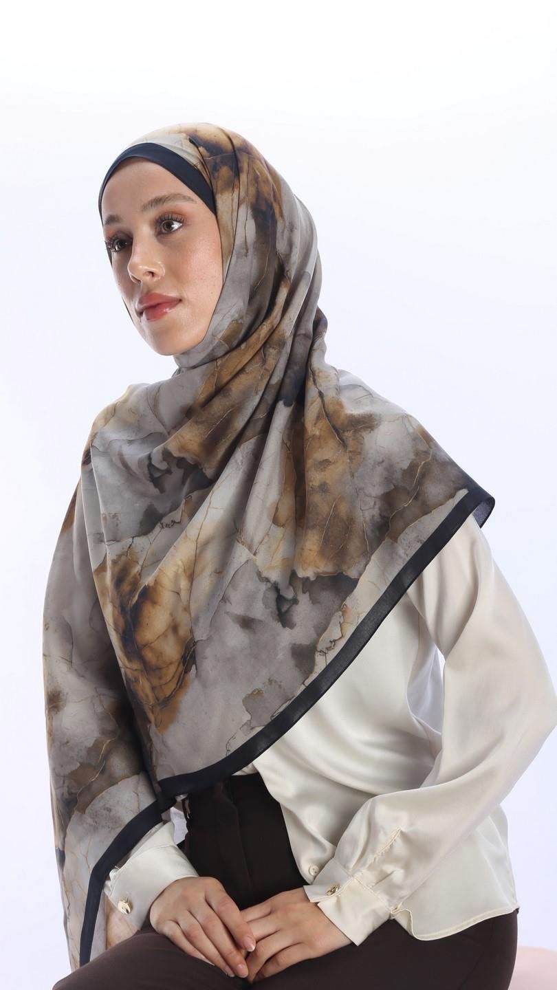 WHİSPER DESEN ŞAL SİYAH-5
