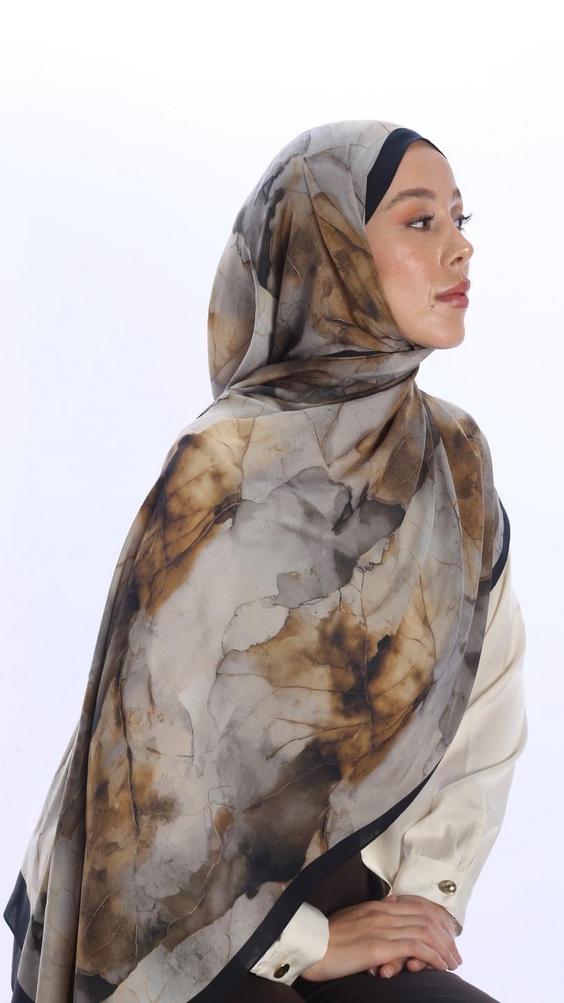 WHİSPER DESEN ŞAL SİYAH-5