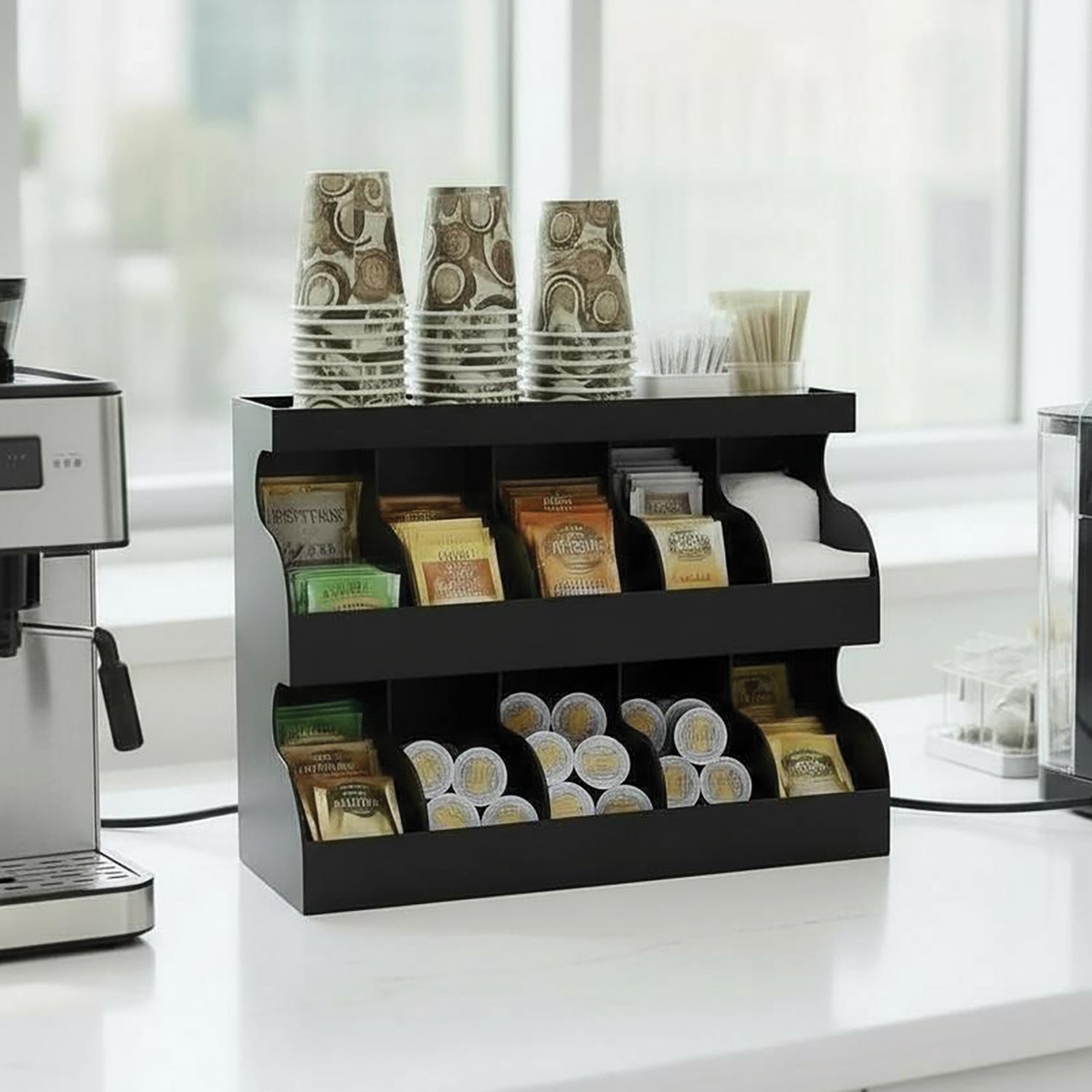 11 Bölmeli Self Servis Organizer Siyah