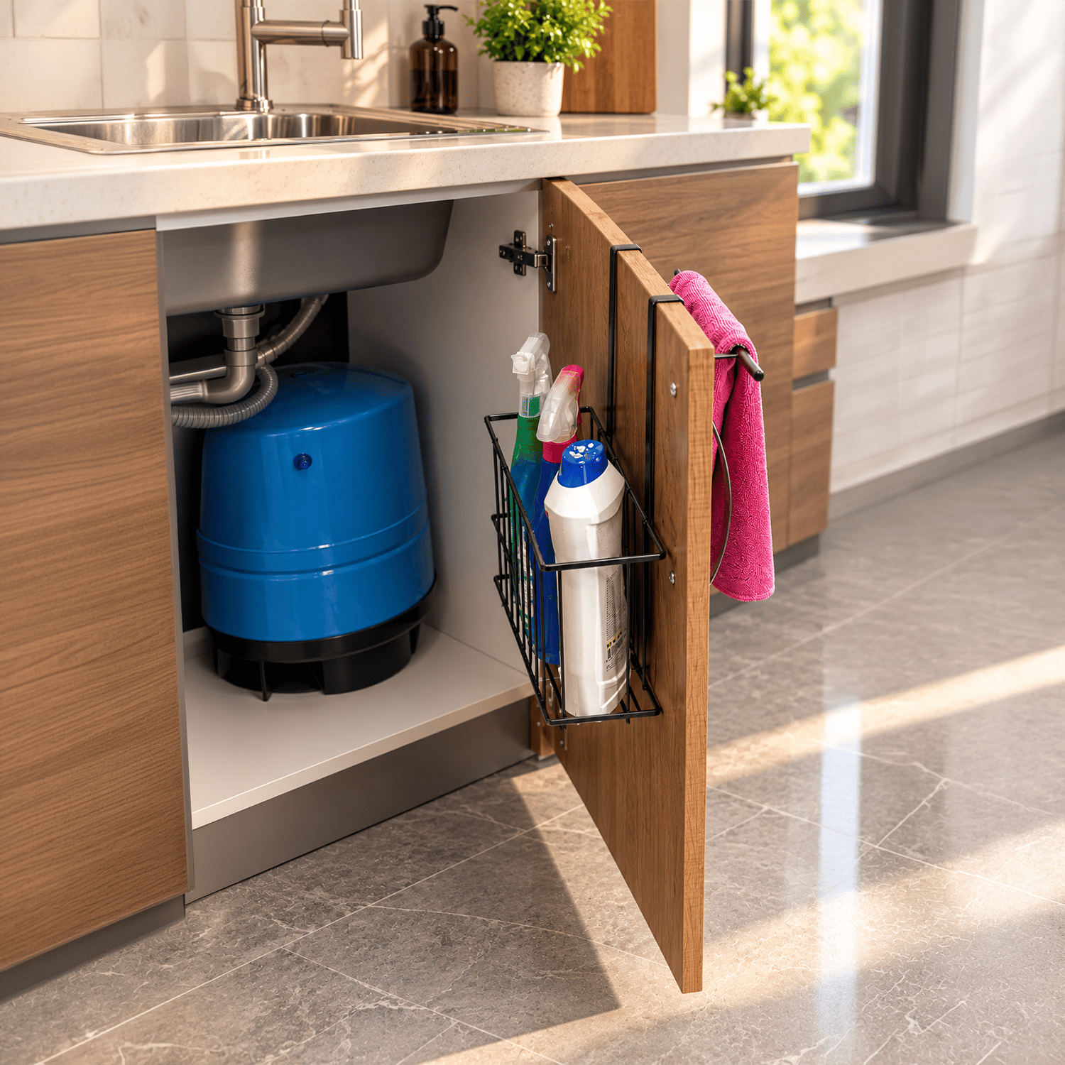 Decorelax Dolap Kapağına Geçmeli Metal Havlu Askılı Organizer Siyah – Delmesiz Dolap İçi & Dışı Mutfak Banyo Düzenleyici Raf
