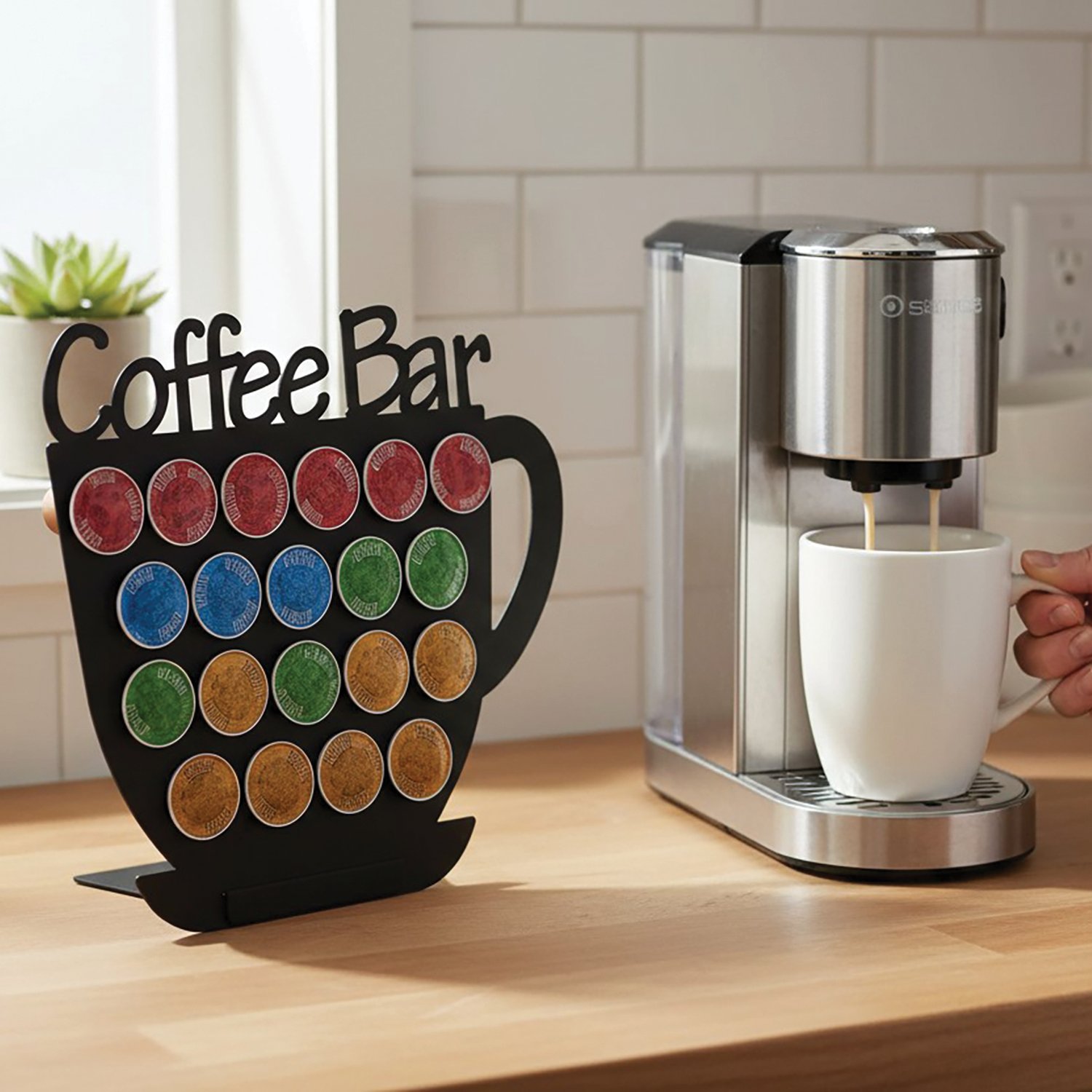 KAPSÜL KAHVE STANDI MODEL 4 SİYAH (COFFEE BAR)