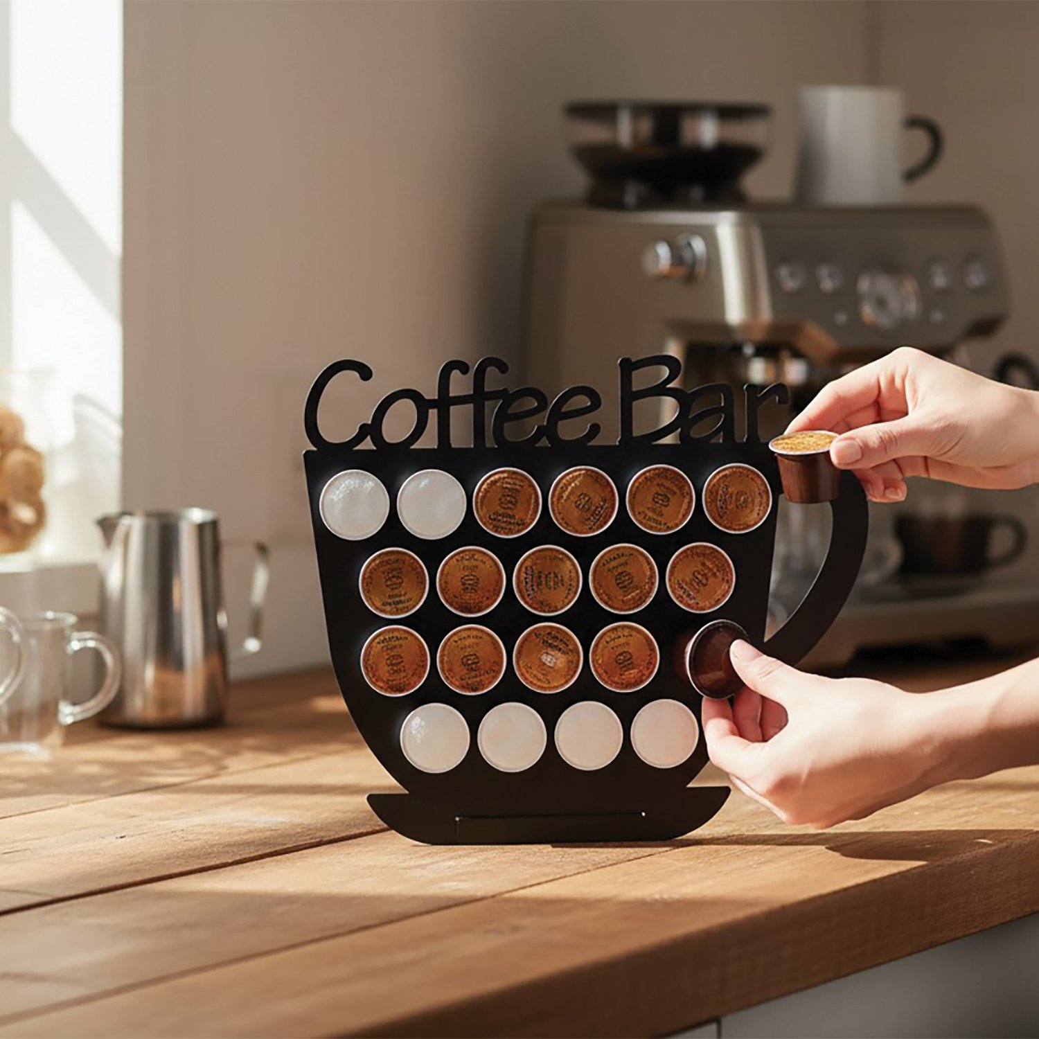 KAPSÜL KAHVE STANDI MODEL 4 SİYAH (COFFEE BAR)