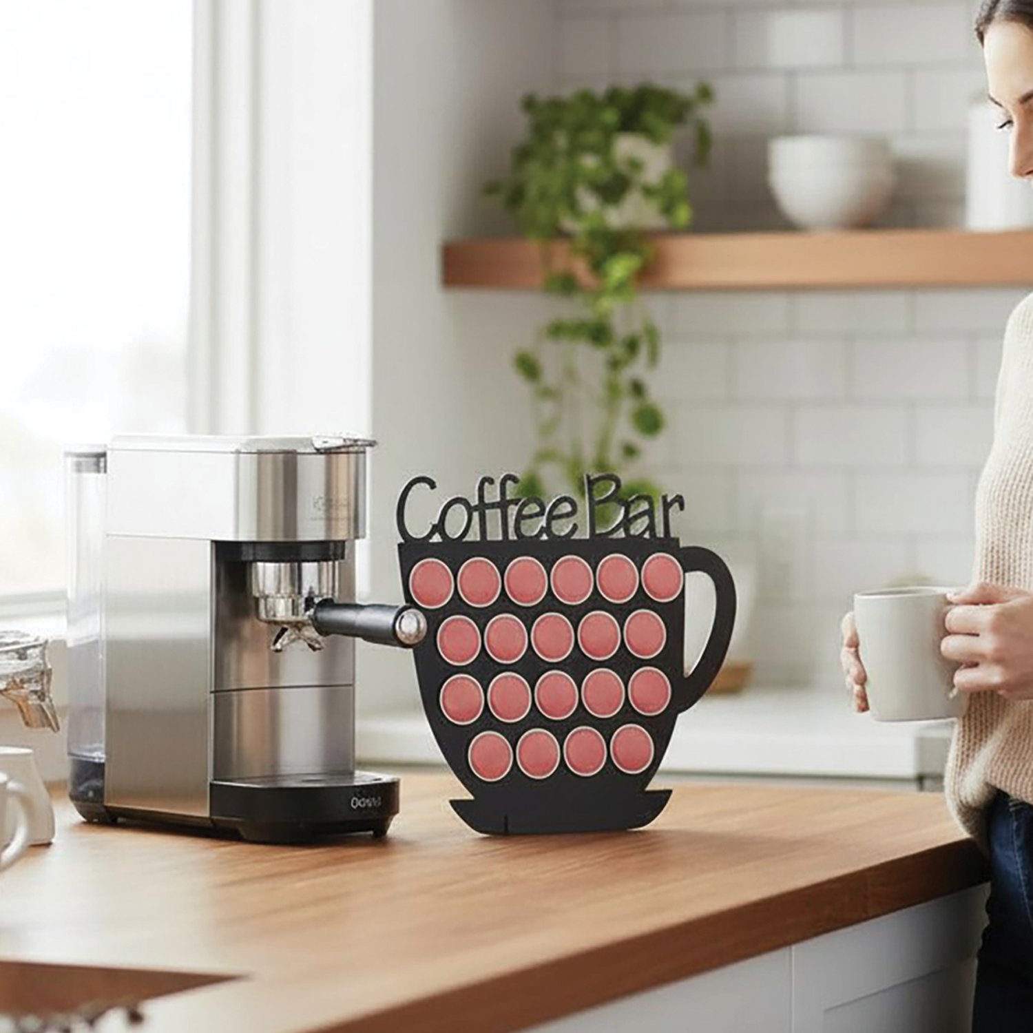 KAPSÜL KAHVE STANDI MODEL 4 SİYAH (COFFEE BAR)