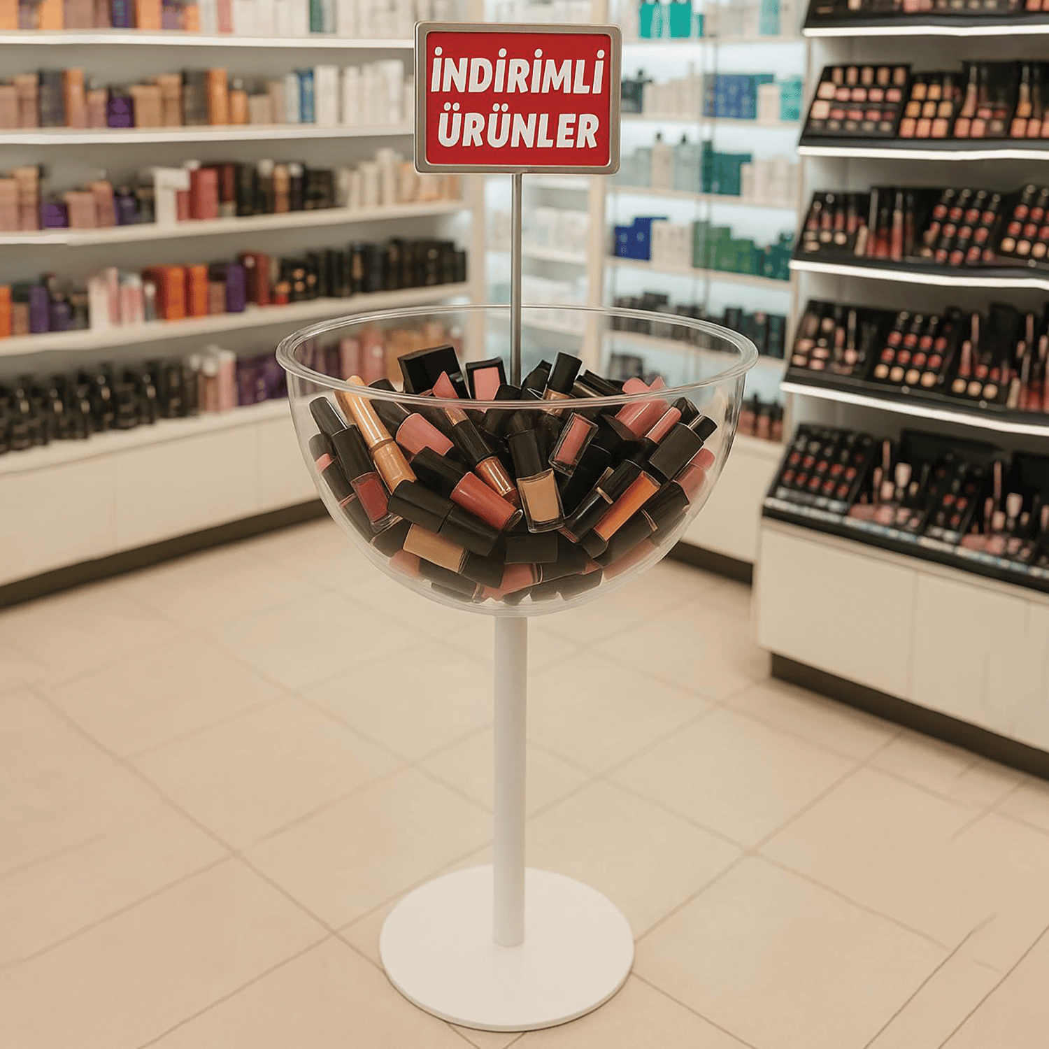 Tek Katlı 50cm Fanus Çanak Stand İNDİRİMLİ ÜRÜNLER