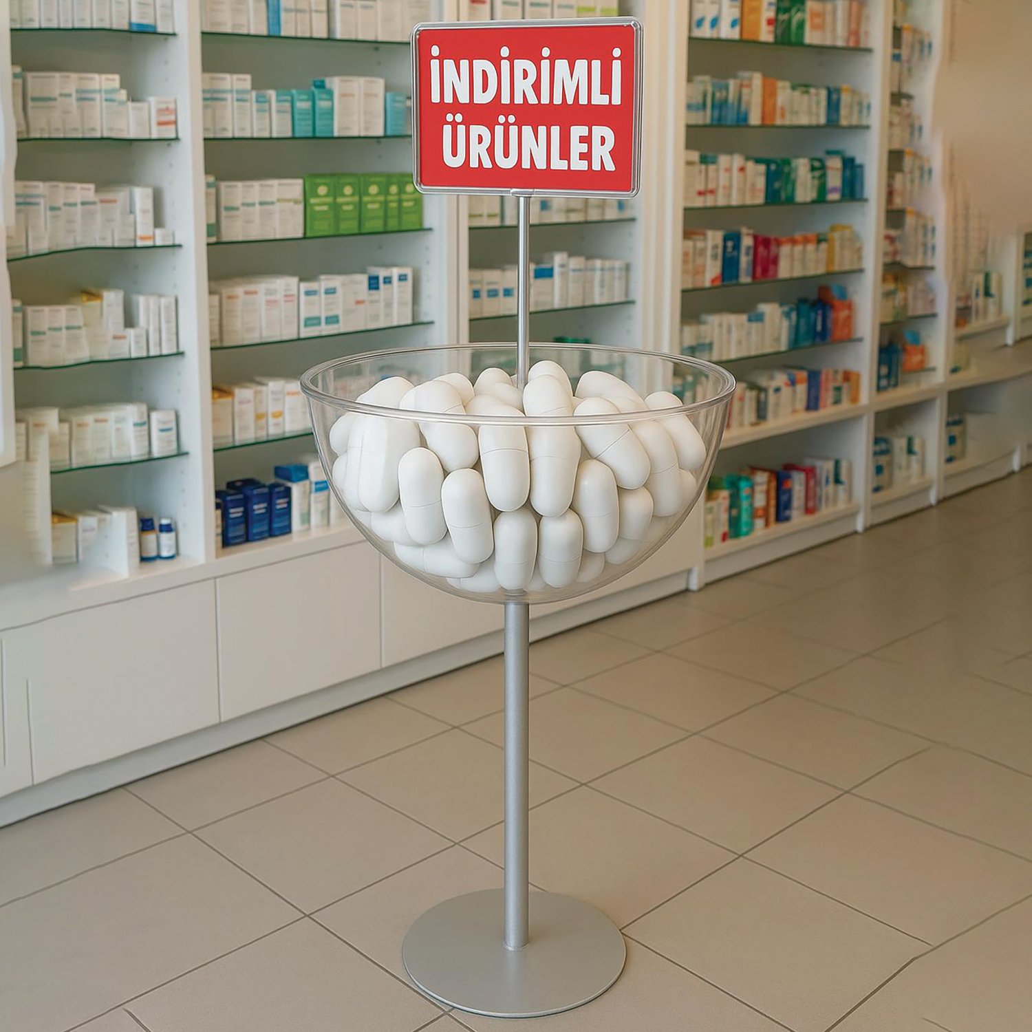 Tek Katlı 50cm Fanus Çanak Stand İNDİRİMLİ ÜRÜNLER