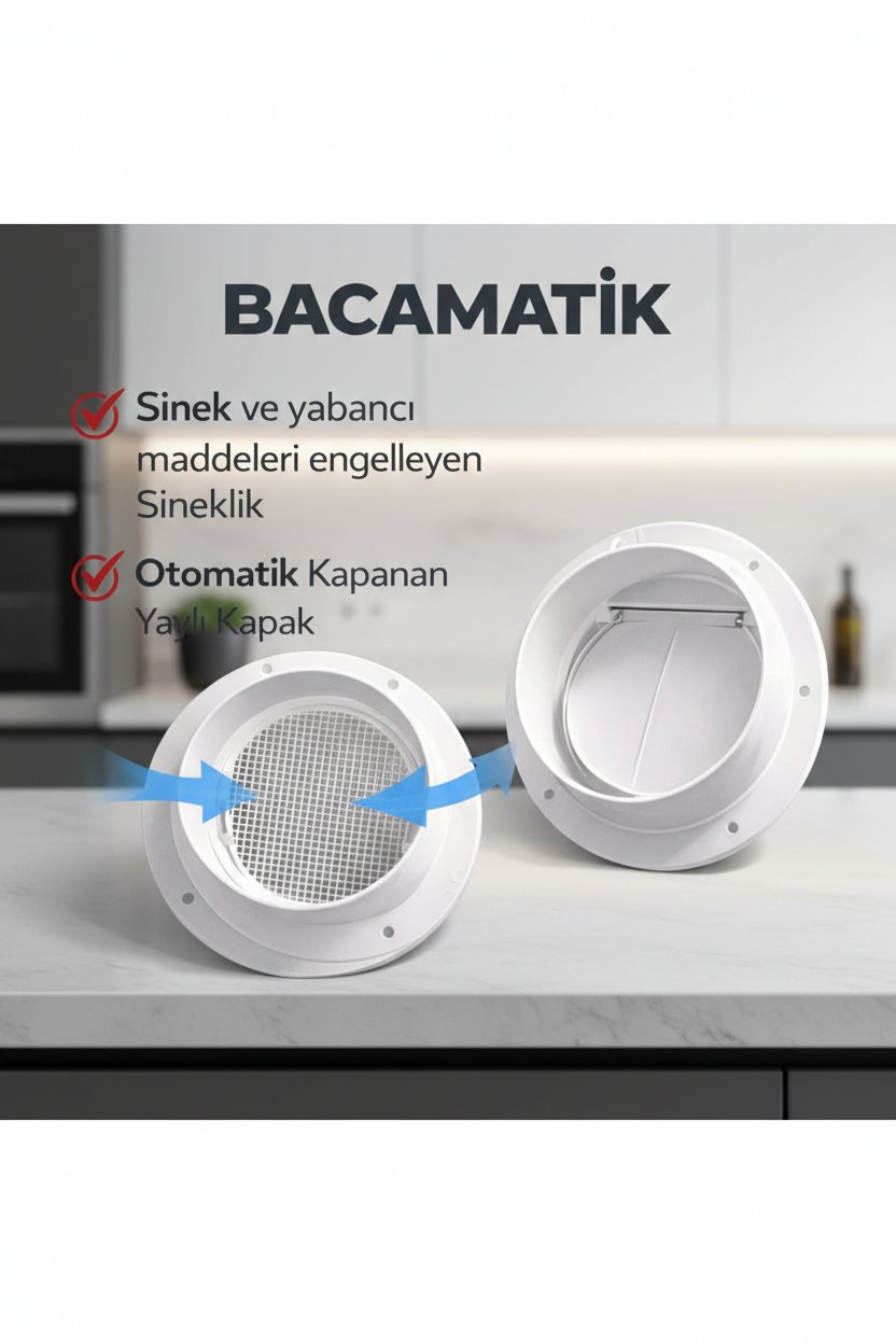 Baca Klapesi Otomatik Kapak | Geri Akış Önleyici Baca Kapağı