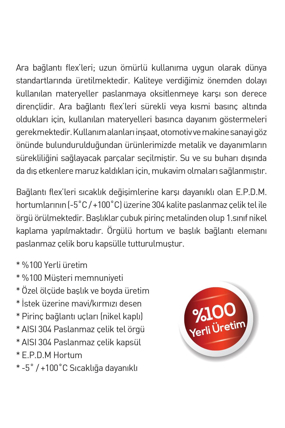 Flex Paslanmaz Çelik  3/4