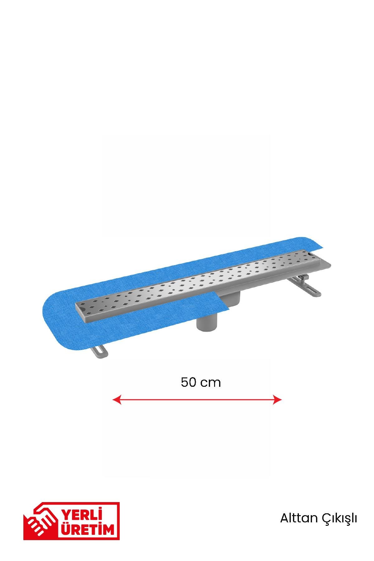 Gama Tekstil Membranlı Alttan Çıkışlı Lineer Süzgeç Duş Kanalı 20 cm