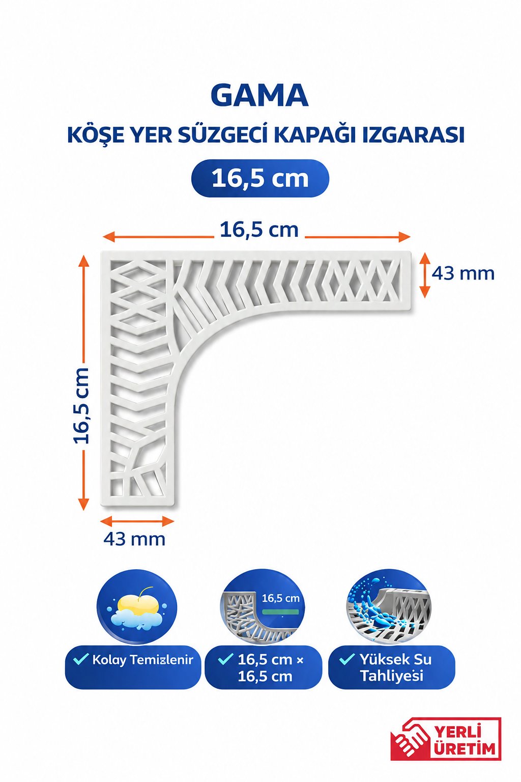 Köşe Balkon Süzgeci Izgarası 