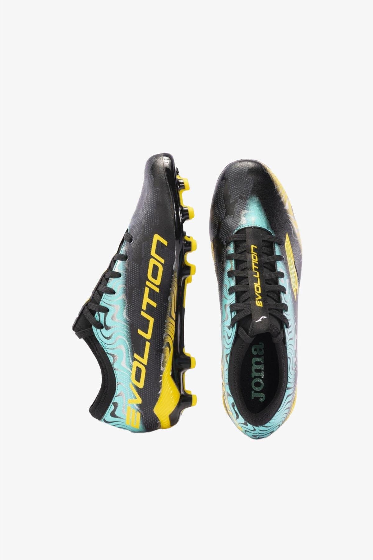 JOMA EVOLUTION 2401 BLACK GOLD FIRM GROUND Krampon ve Halı Saha Ayakkabısı