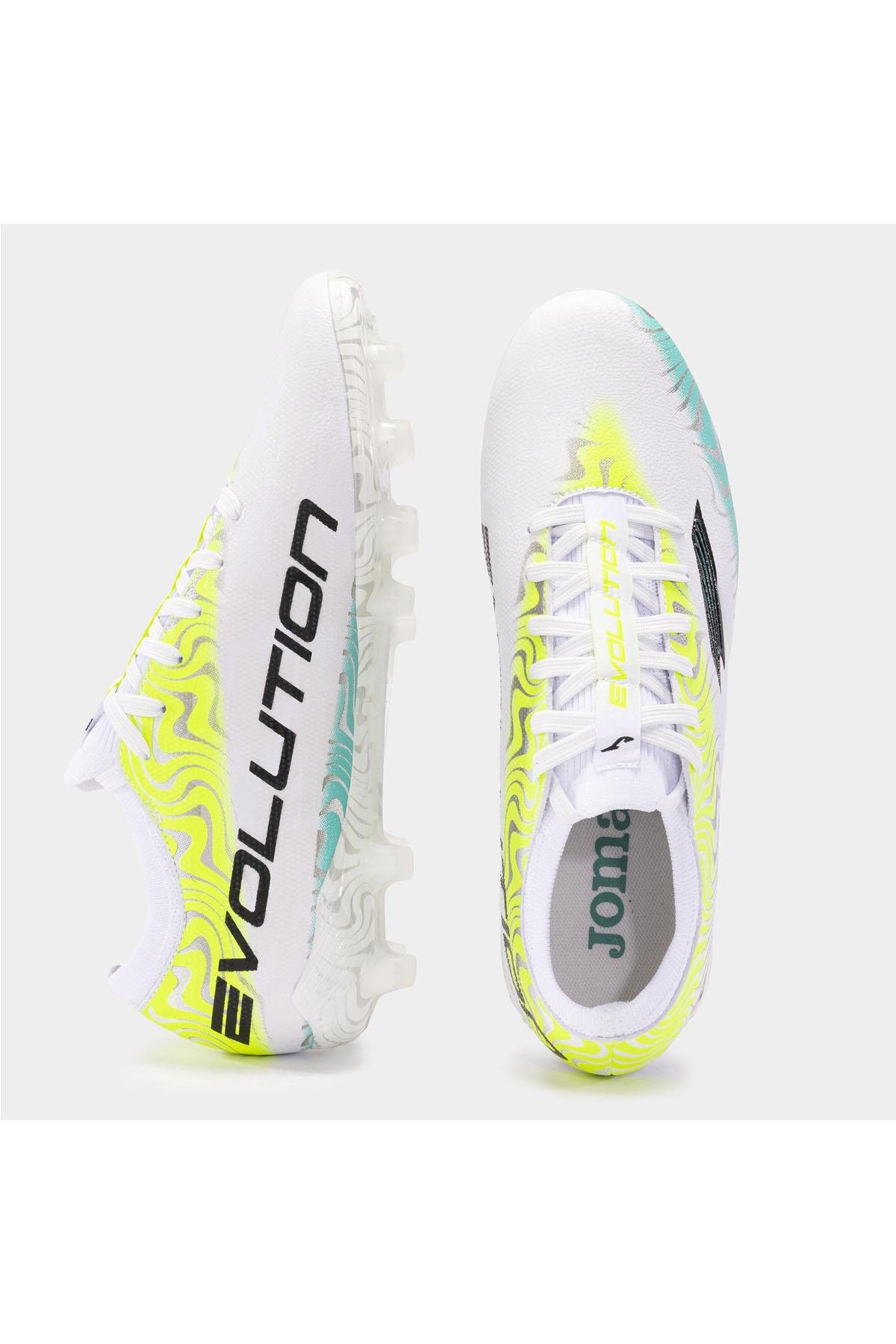 JOMA EVOLUTION CUP 2402 WHITE YELLOW Krampon ve Halı Saha Ayakkabısı