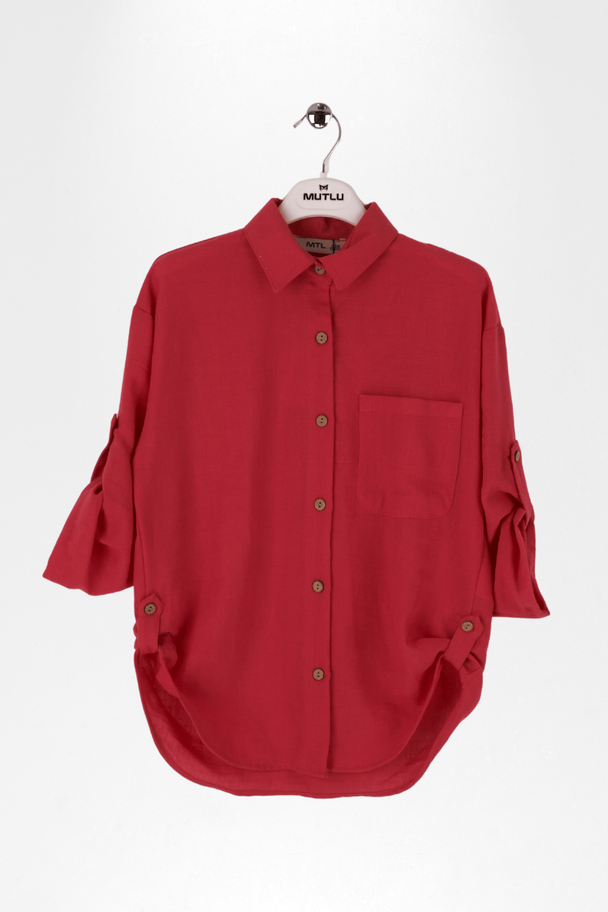 APOLETLİ KIZ KETEN GÖMLEK