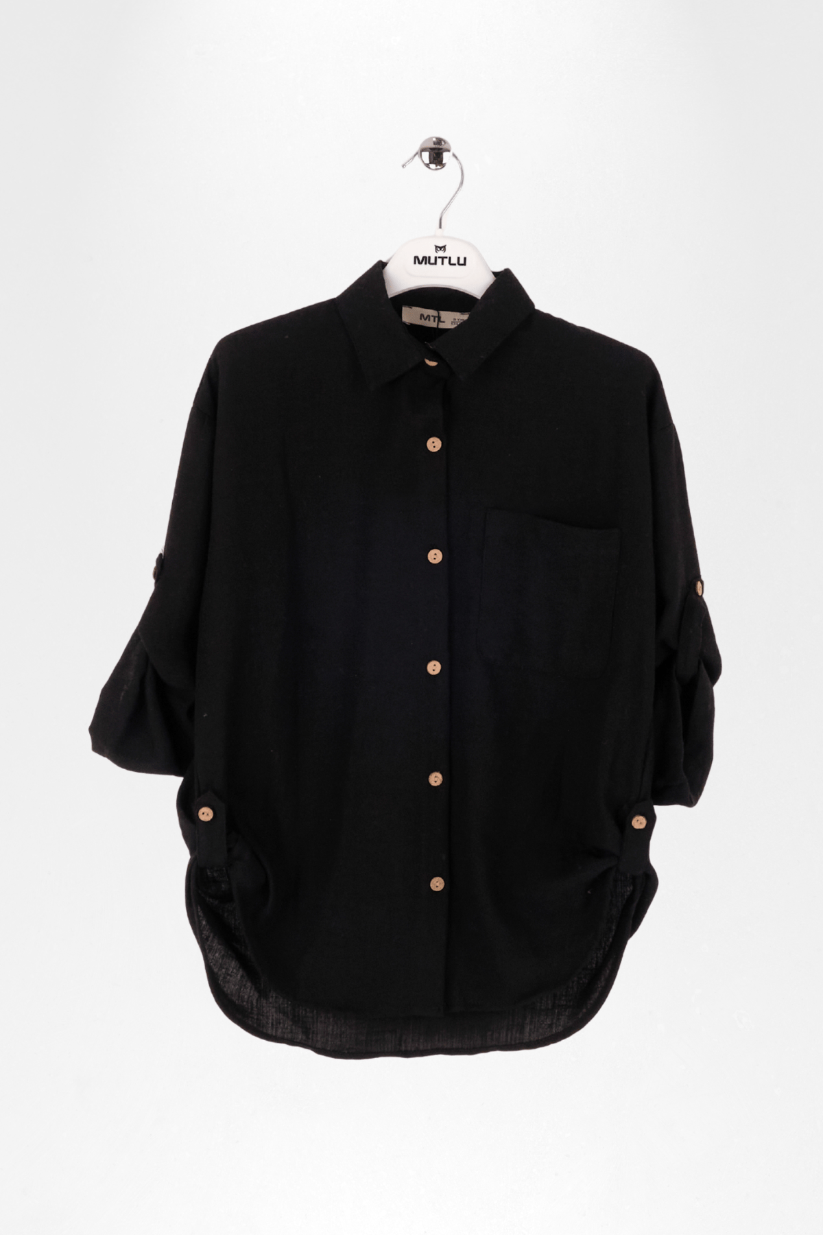 APOLETLİ KIZ KETEN GÖMLEK