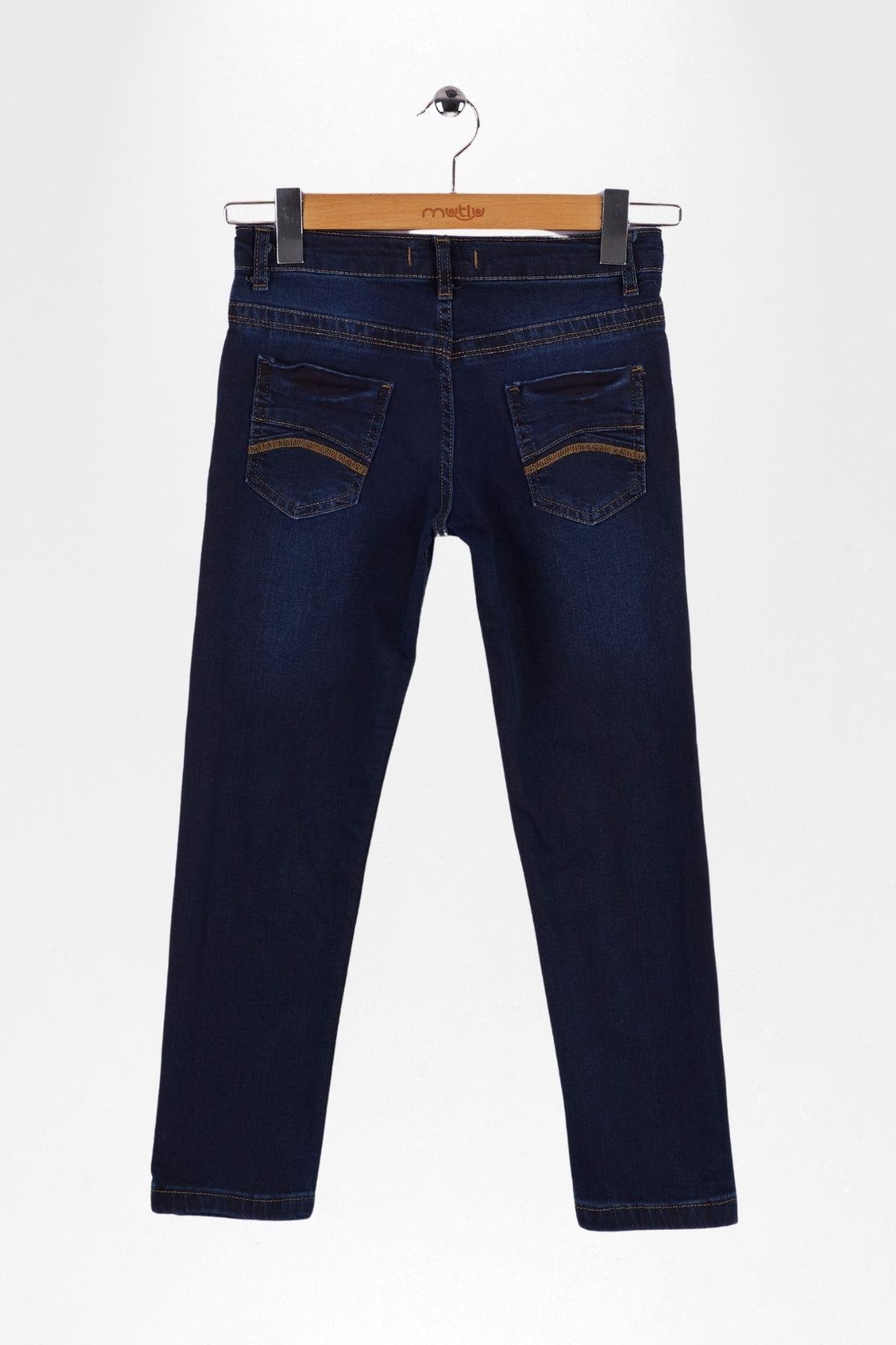 ARKA CEP DİKİŞLİ ERKEK KOT PANTOLON